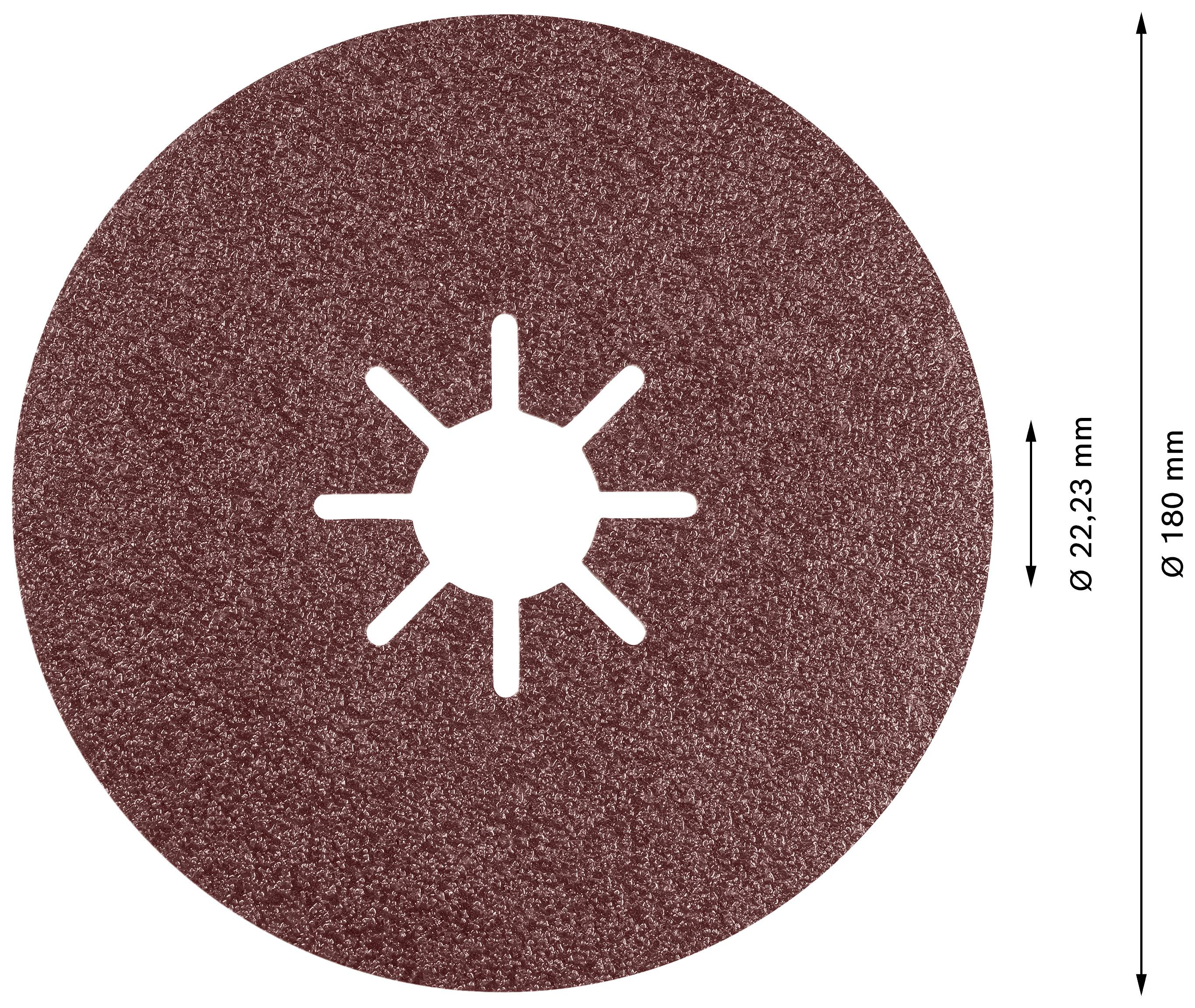 Schleifscheibe mit Ø 180 mm und Ø 22,23 mm Innenloch.