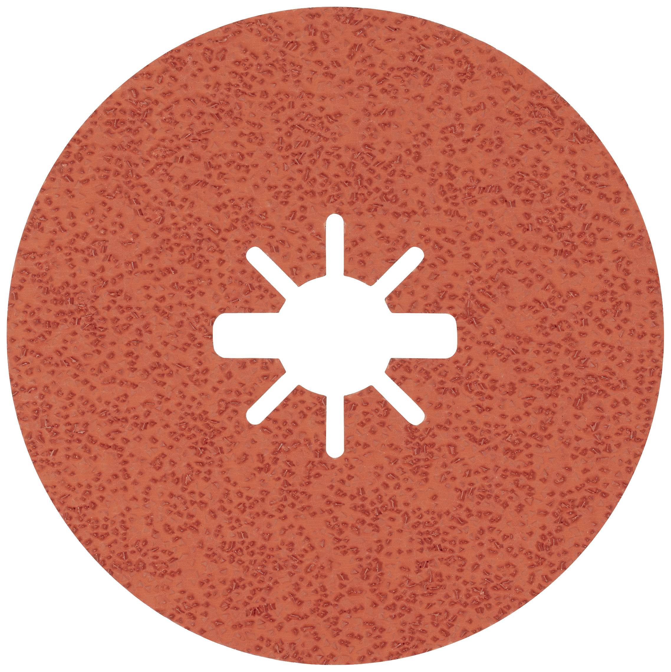 Rotes Oval mit weißem Symbol in der Mitte, ähnlich einem stilisierten Virus oder Bakterium auf strukturiertem Hintergrund.