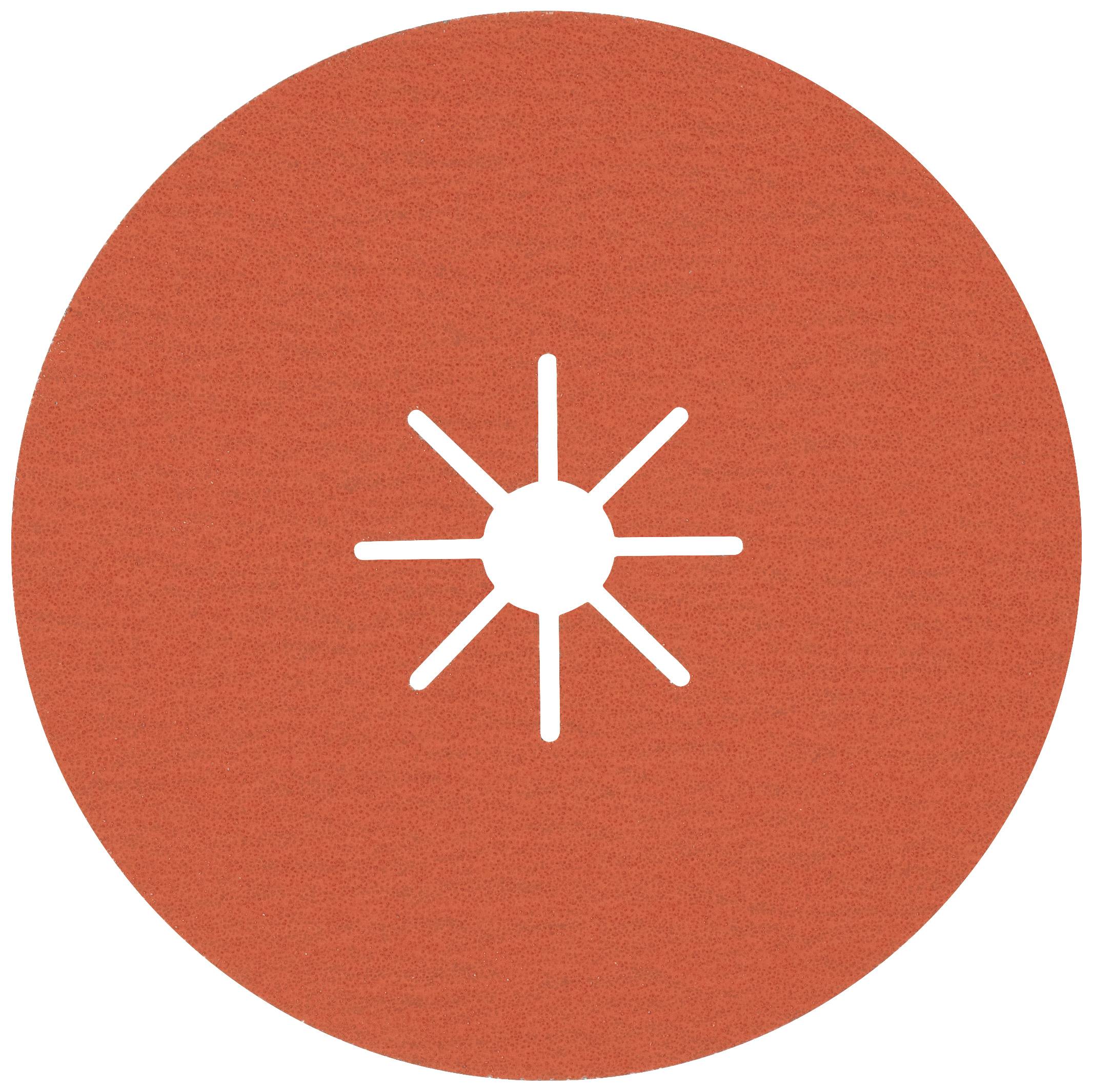 Ein orangefarbener Kreis mit einem weißen Stern in der Mitte.