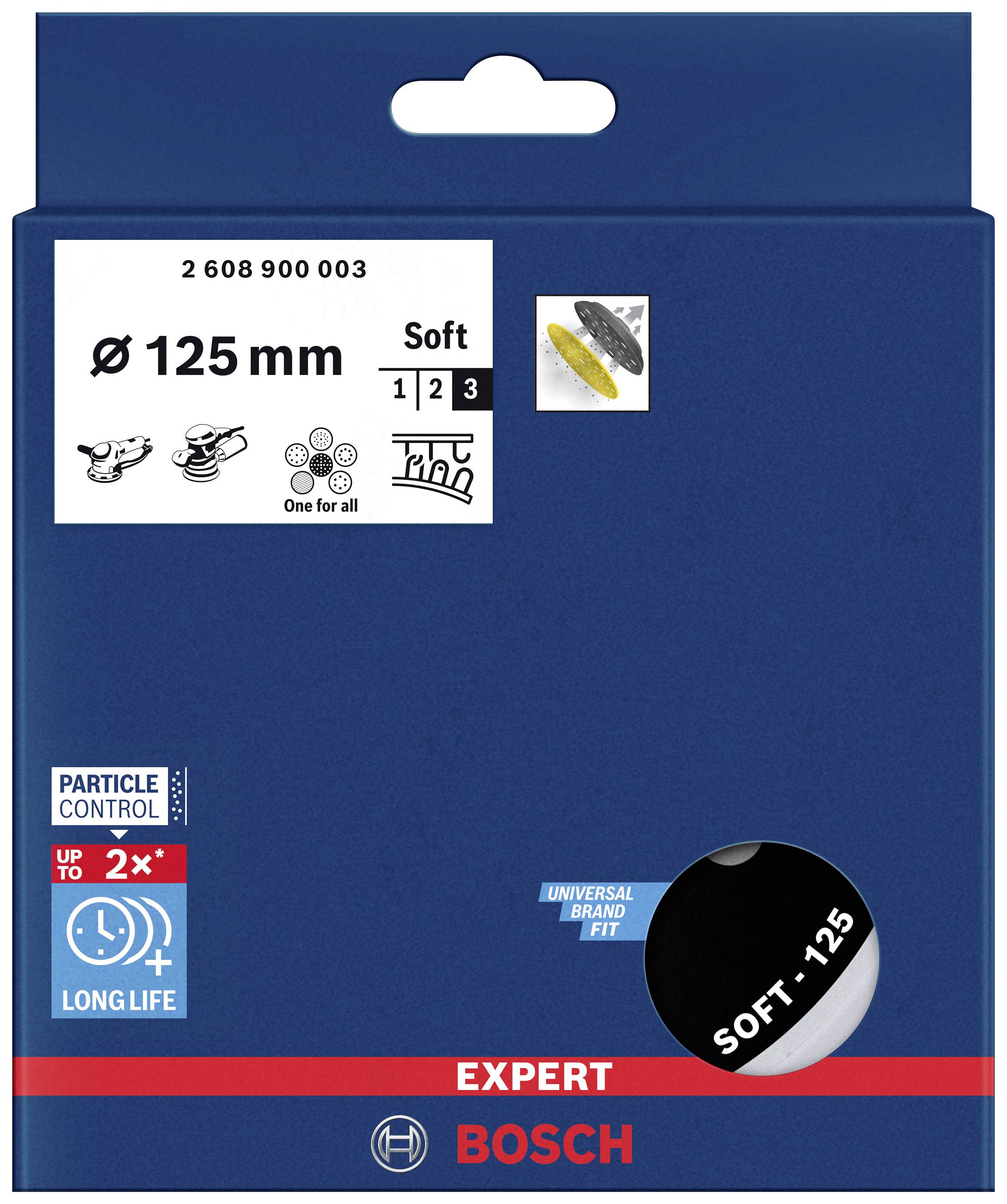 Bosch Accessories 2608900003 EXPERT Multihole (Expert Multiloch) Universalstützteller, 125 mm, weich Durchmesser 125mm