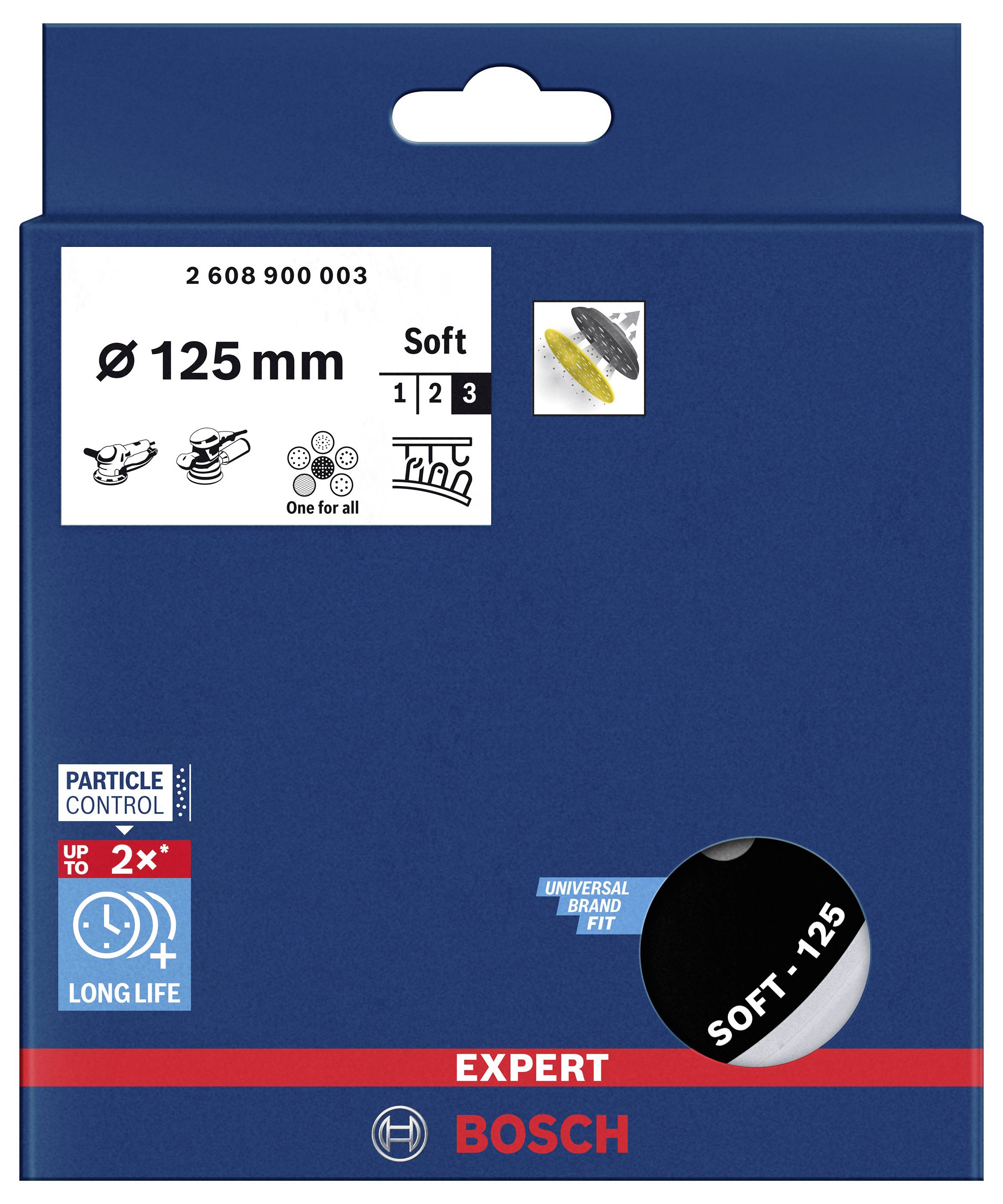 Bosch Accessories 2608900003 EXPERT Multihole (Expert Multiloch) Universalstützteller, 125 mm, weich Durchmesser 125mm