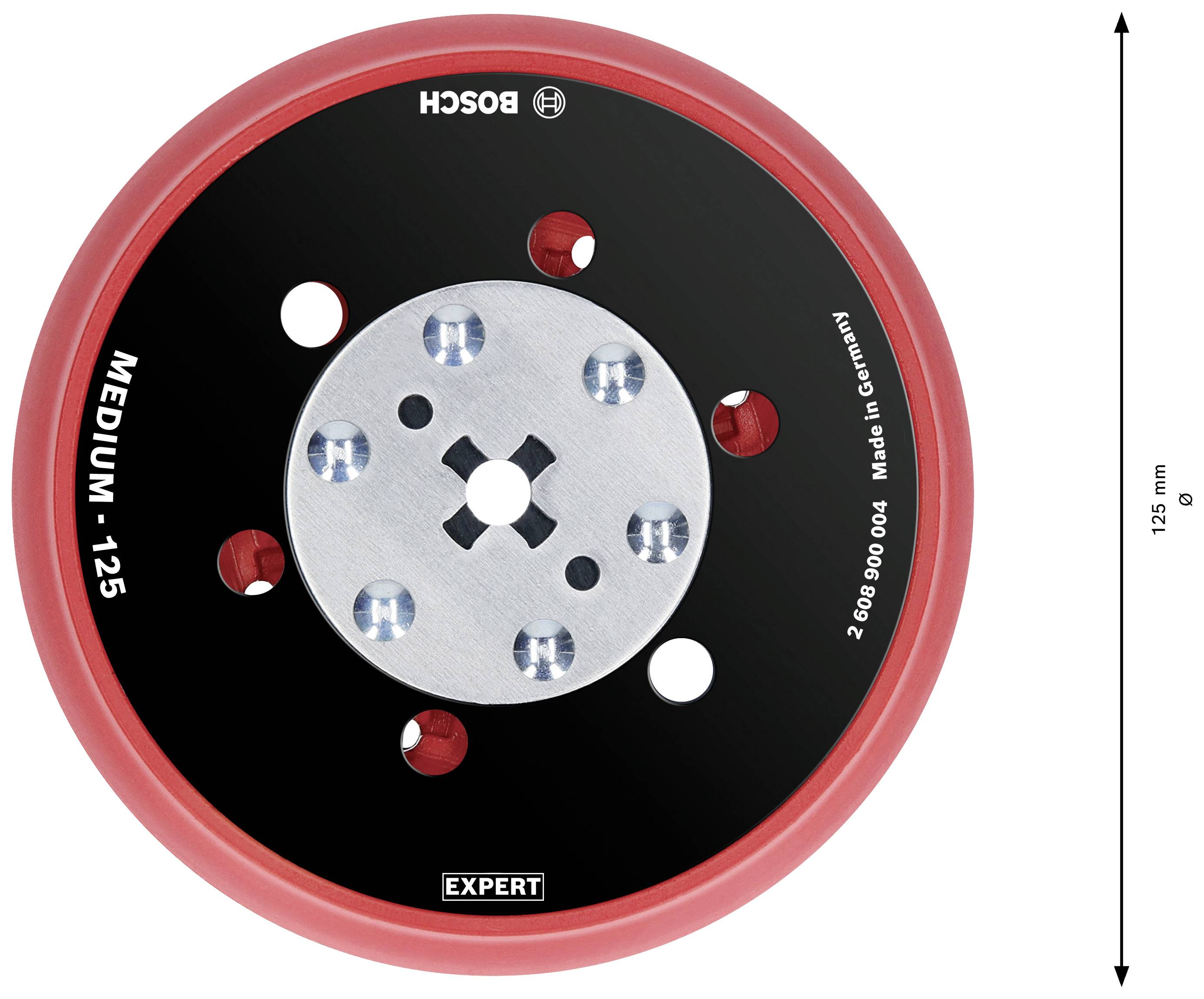 Bosch Accessories 2608900004 EXPERT Multihole (Expert Multiloch) Universalstützteller, 125 mm, medium Durchmesser 125mm