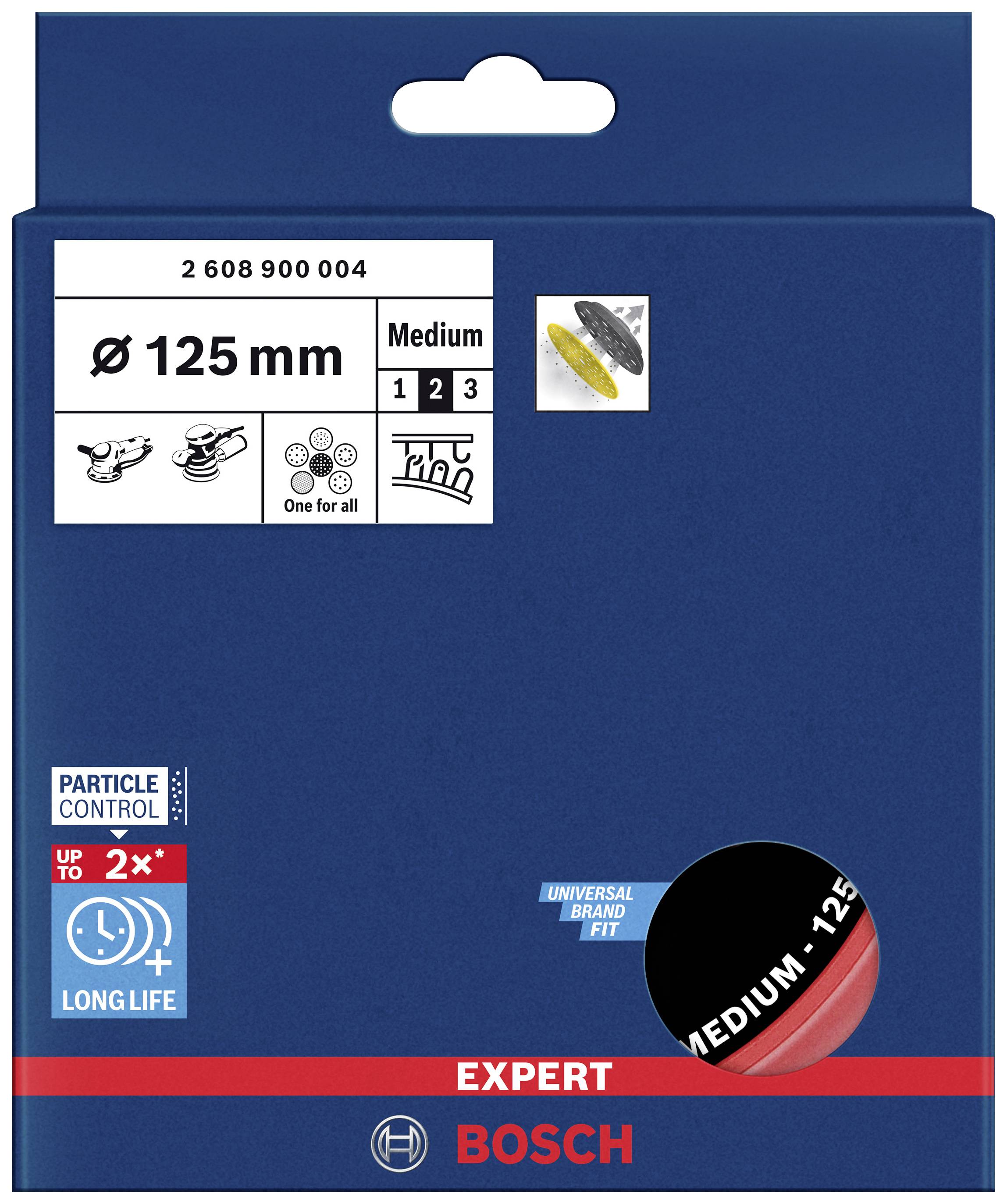 Bosch Accessories 2608900004 EXPERT Multihole (Expert Multiloch) Universalstützteller, 125 mm, medium Durchmesser 125mm