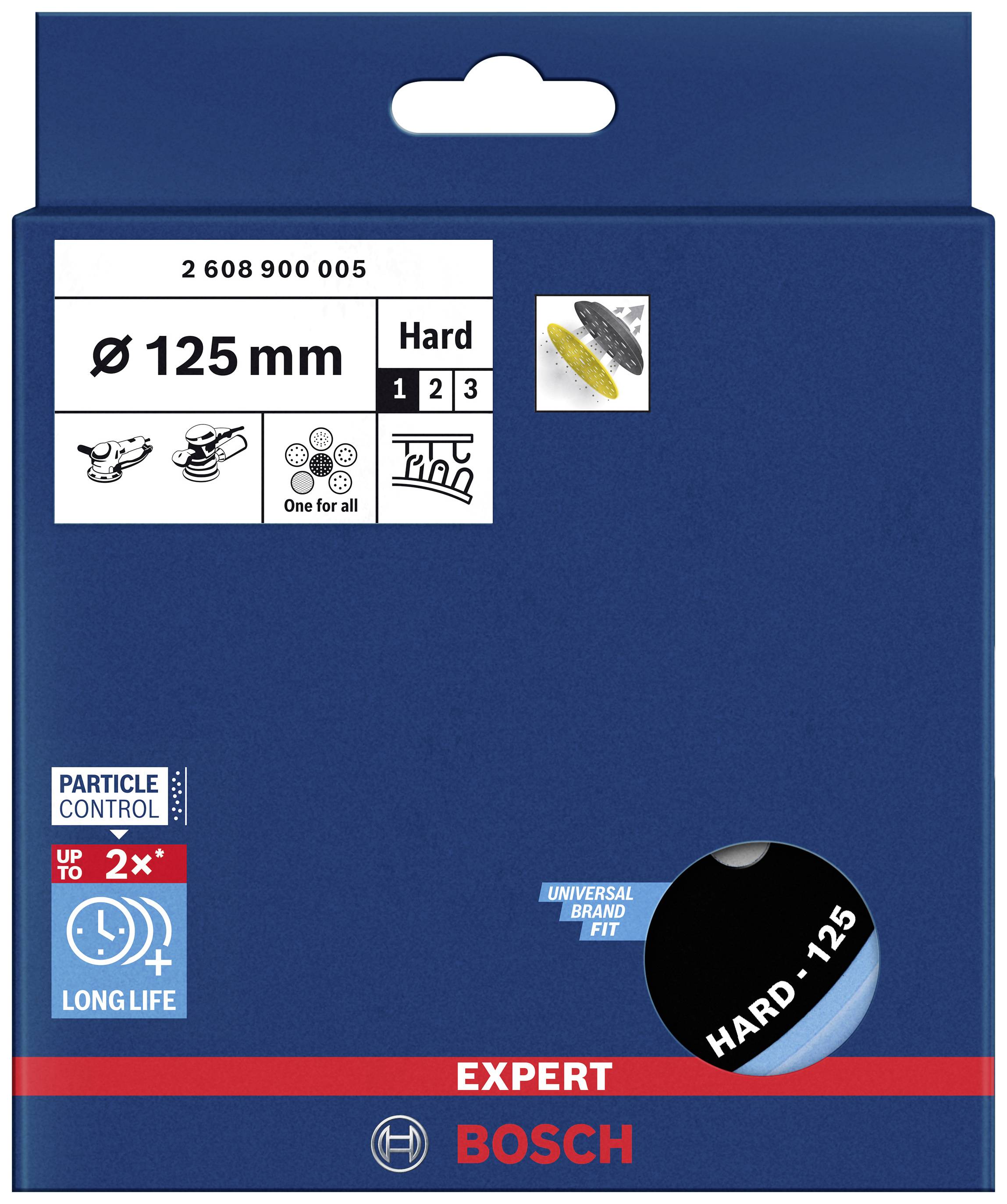 Bosch Accessories 2608900005 EXPERT Multihole (Expert Multiloch) Universalstützteller, 125 mm, hart Durchmesser 125mm