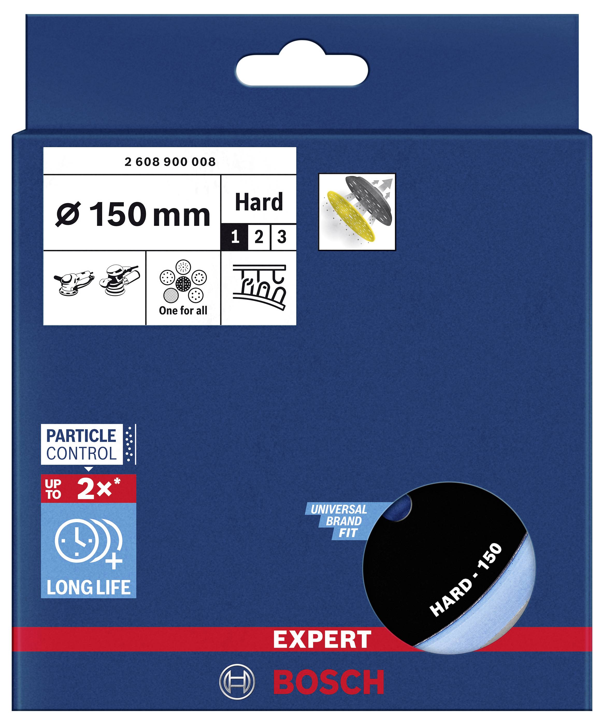 Bosch Accessories 2608900008 EXPERT Multihole Universalstützteller, 150 mm, hart Durchmesser 150 mm