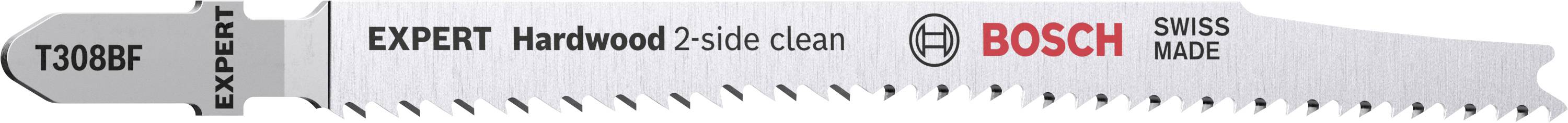 Bosch Accessories 2608900544 EXPERT ‘Hardwood 2-side clean’ T 308 BF Stichsägeblatt, 5 Stück 5 St.