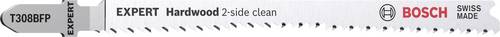 Bosch Accessories 2608901181 EXPERT ‘Hardwood 2-side clean’ T 308 BFP Stichsägeblatt, 25 Stück