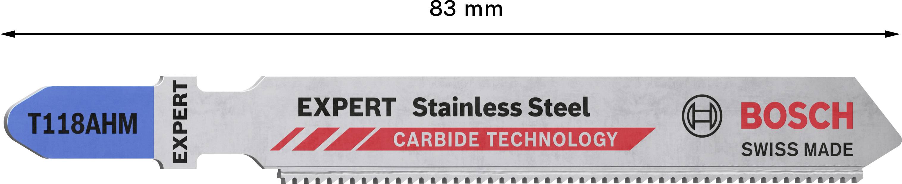 Bosch Accessories 2608900561 EXPERT ‘Stainless Steel’ T 118 AHM Stichsägeblatt, 3 Stück 3 St.