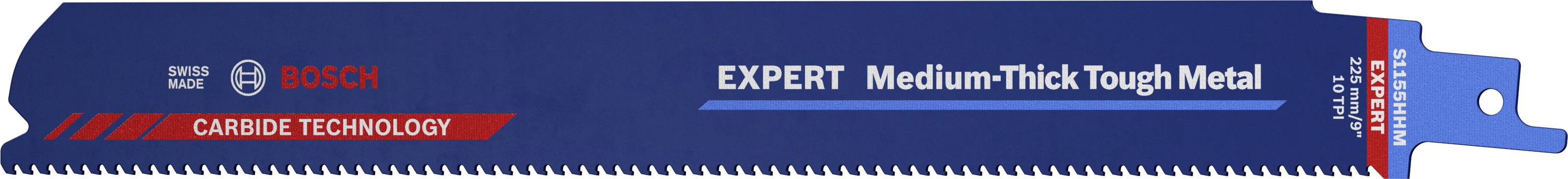 Bosch Accessories 2608900375 EXPERT ‘Medium-Thick Tough Metal’ S 1155 HHM Säbelsägeblatt, 3 Stück Sägeblatt-Länge 225 mm 3 St.