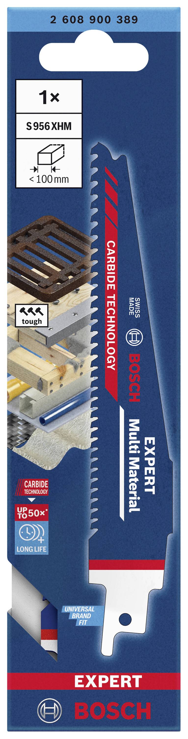 Bosch Accessories 2608900389 EXPERT ‘Multi Material’ 956 XHM Säbelsägeblatt, 1 Stück Sägeblatt-Länge 150mm 1St.