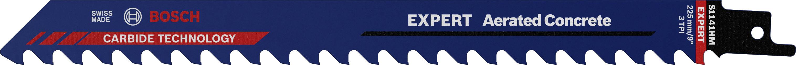 Bosch Accessories 2608900408 EXPERT ‘Aerated Concrete’ S 1141 HM Säbelsägeblatt, 1 Stück Sägeblatt-Länge 225 mm 1 St.