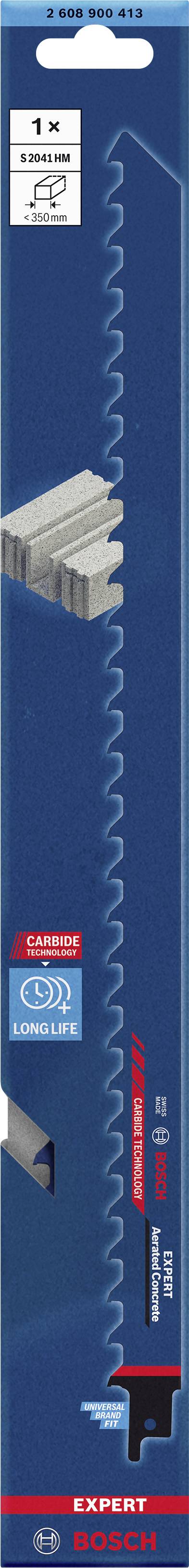 Bosch Accessories 2608900413 EXPERT ‘Aerated Concrete’ S 2041 HM Säbelsägeblatt, 1 Stück Sägeblatt-Länge 400 mm 1 St.