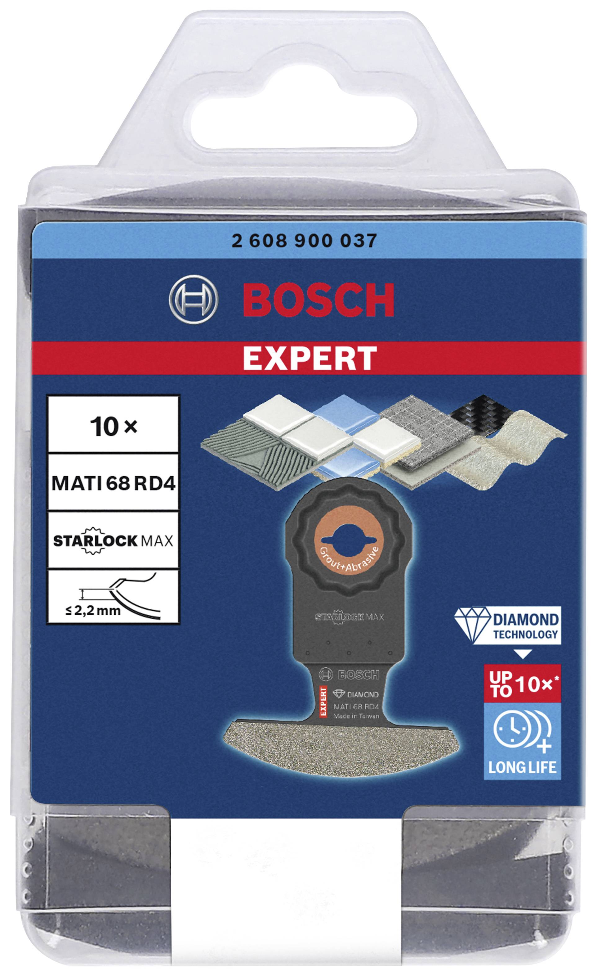 Bosch Accessories 2608900037 EXPERT Corner Blade MATI 68 RD4 Tauchsägeblatt 10teilig 2.2 mm 10 St.