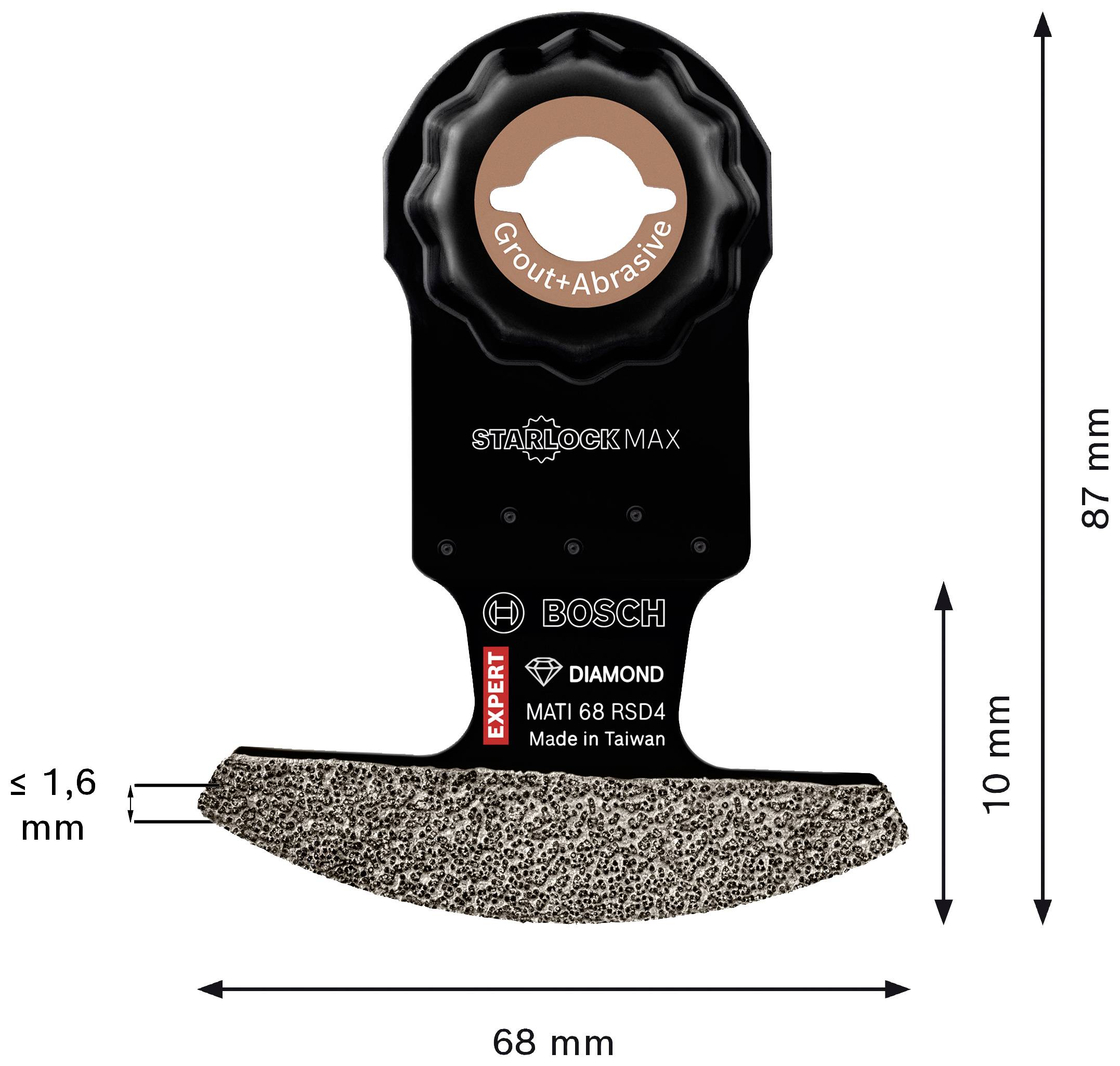 Bosch Accessories 2608900038 EXPERT Corner Blade MATI 68 RD4 Tauchsägeblatt 1 Stück 1.6 mm 1 St.
