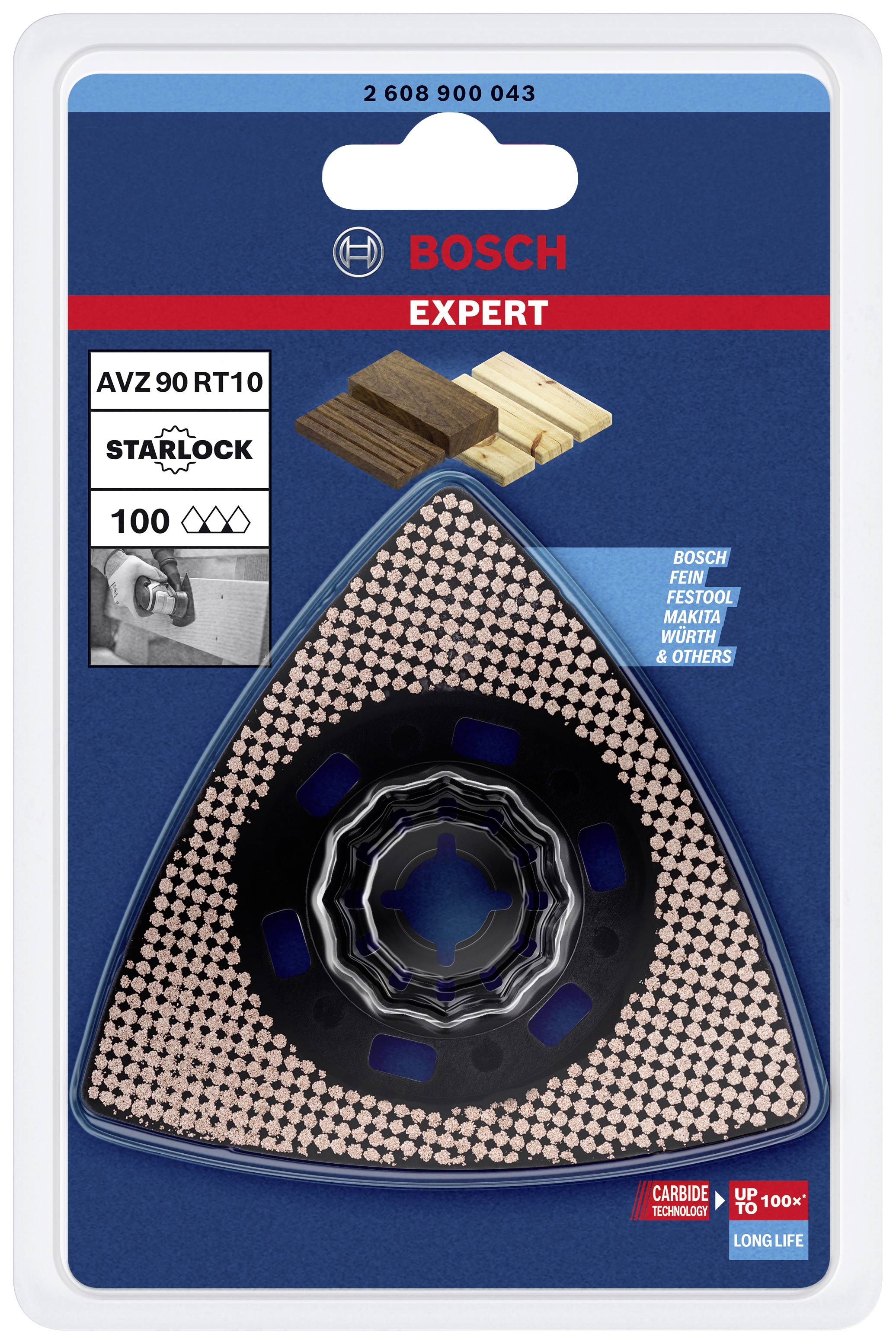 Bosch Accessories 2608900043 EXPERT Sanding Plate AVZ 90 RT10 Carbide-RIFF Schleifplatte 1 Stück 1 St.