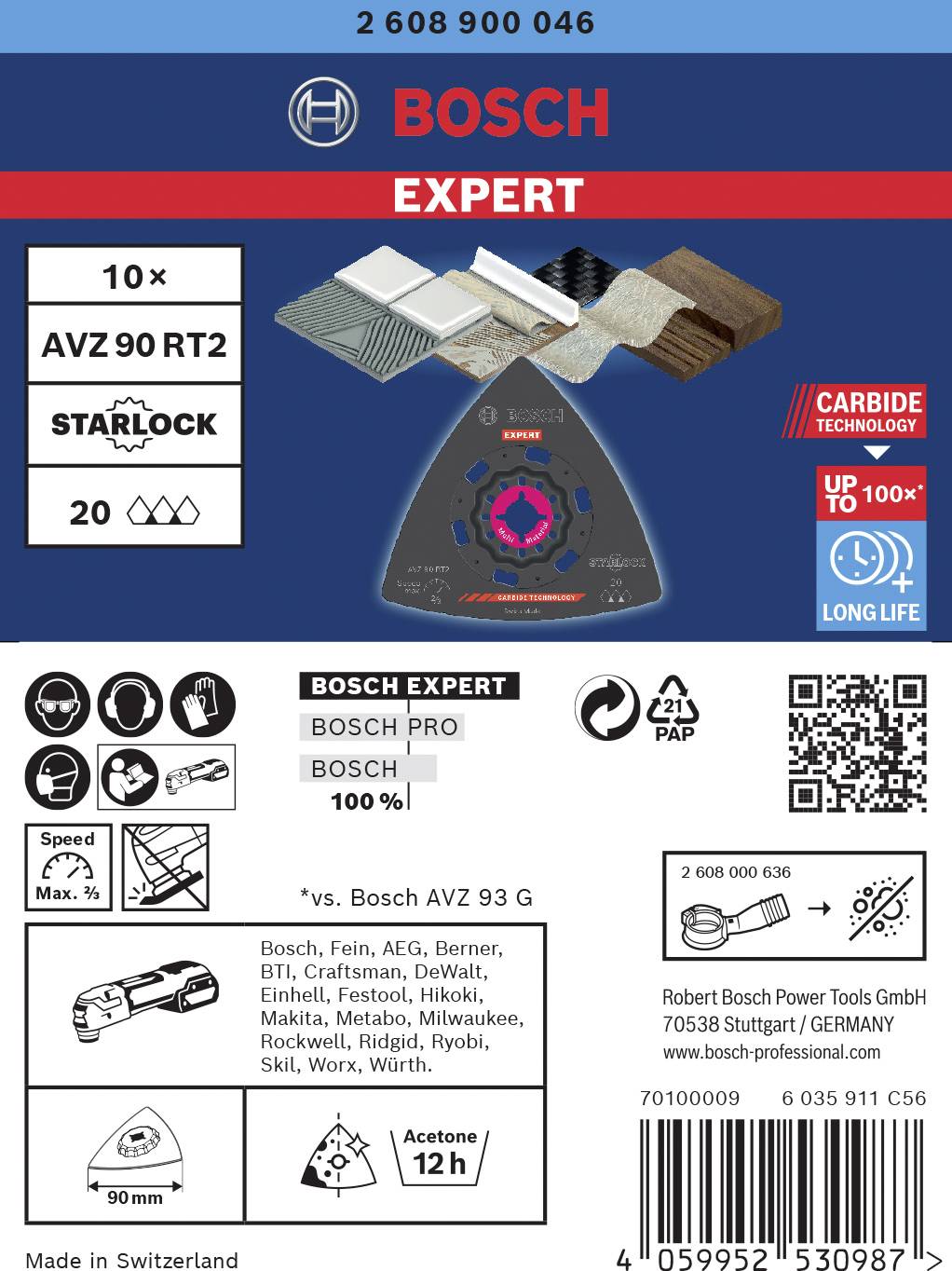 Bosch Schleifklinge: Expertenmodell, kompatibel mit Starlock für Metalle, Holz und mehr. Langlebig, hohe Leistung.