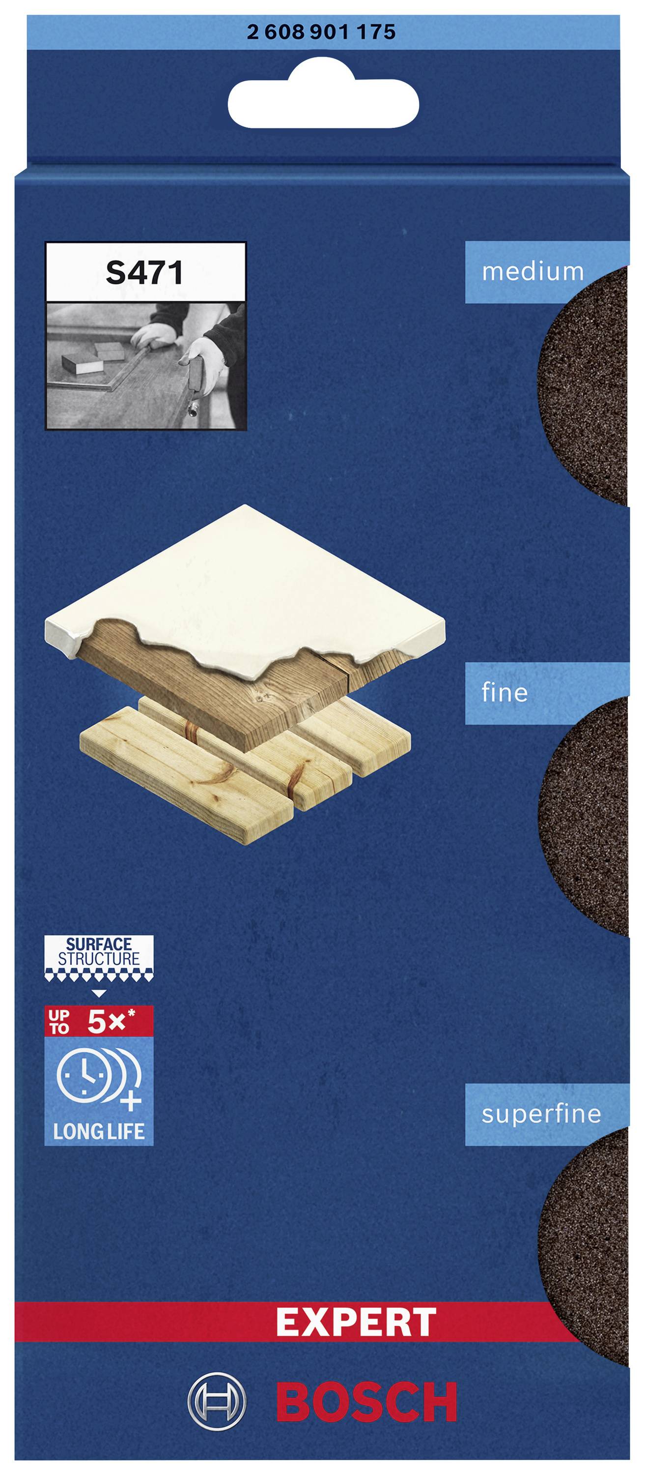 Bosch Accessories EXPERT S471 2608901175 Schleifblock (L x B x H) 97 x 69 x 26mm 3St.