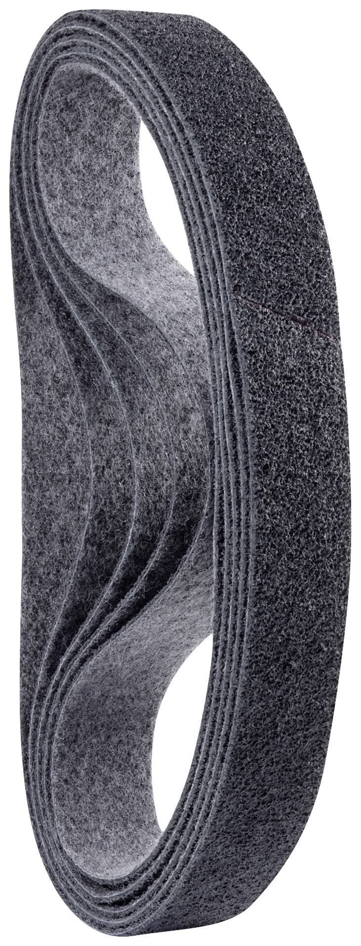 Drei dunkle Schleifbänder übereinandergelegt, bilden eine geschlossene ovale Form.