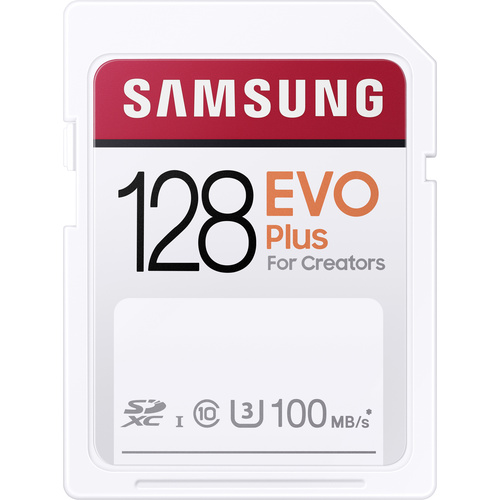 Samsung EVO Plus SDXC-Karte 128GB UHS-I Wasserdicht, stoßsicher