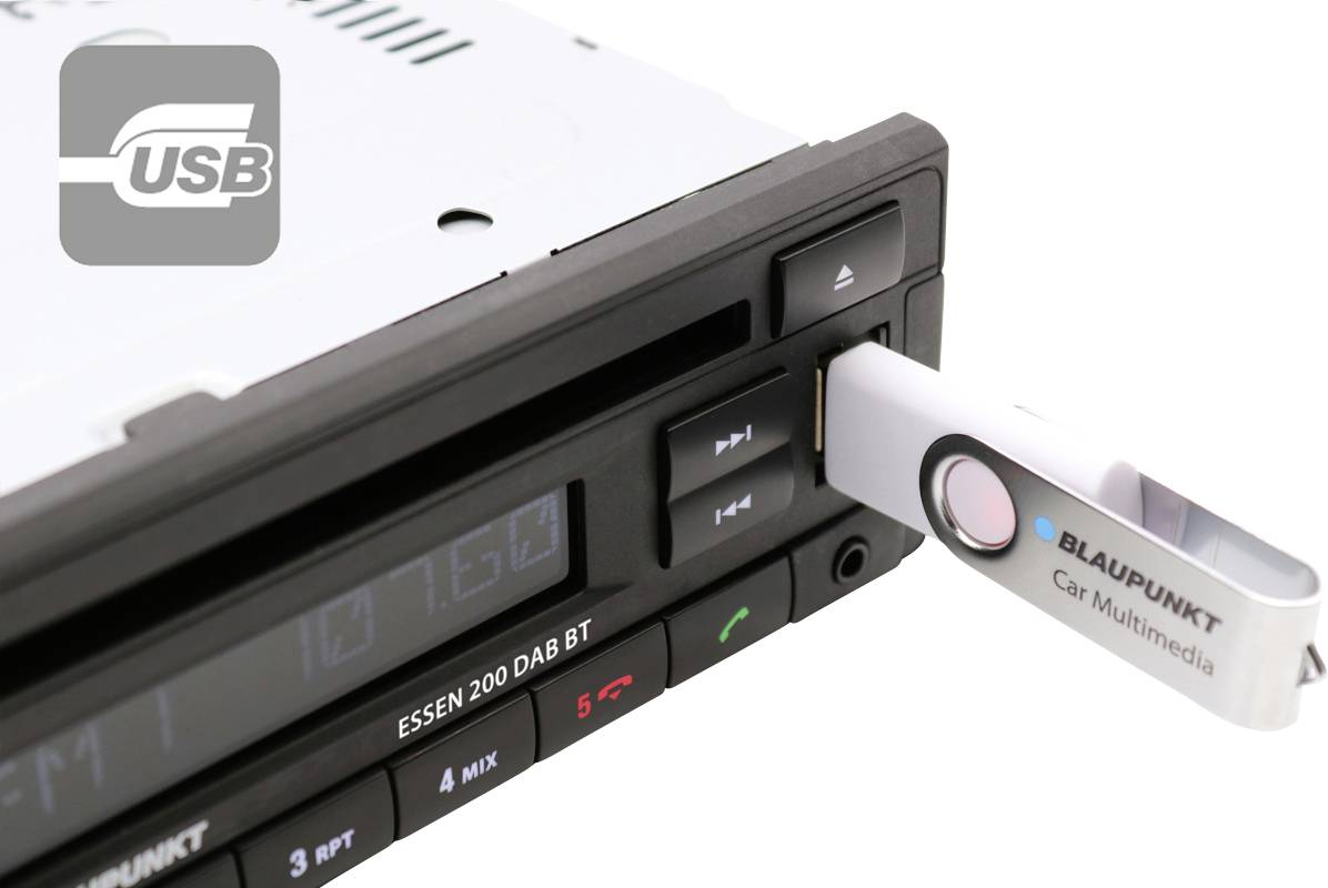 Blaupunkt Essen 200 DAB BT Autoradio Bluetooth®-Freisprecheinrichtung, DAB+ Tuner