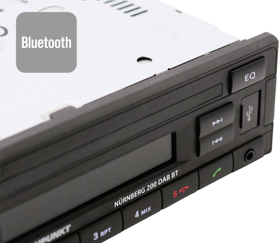 Blaupunkt Nürnberg 200 DAB BT Autoradio Bluetooth®-Freisprecheinrichtung, DAB+ Tuner
