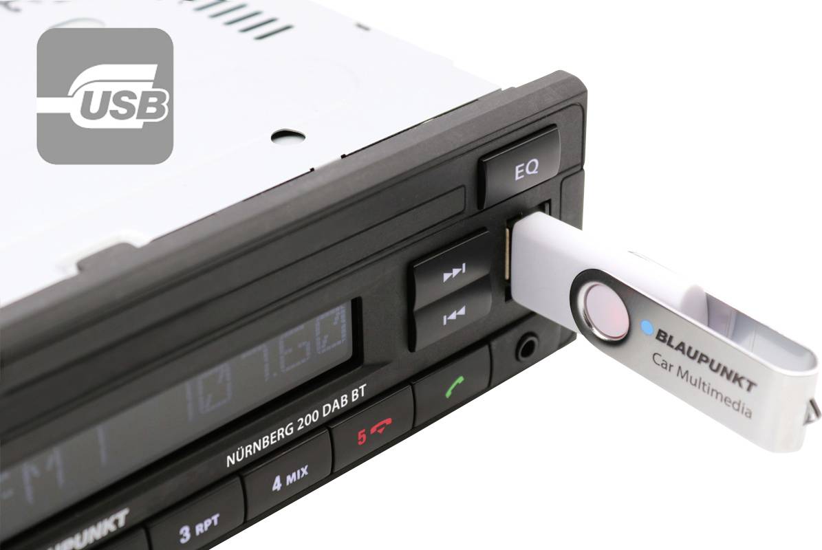 Blaupunkt Nürnberg 200 DAB BT Autoradio Bluetooth®-Freisprecheinrichtung, DAB+ Tuner