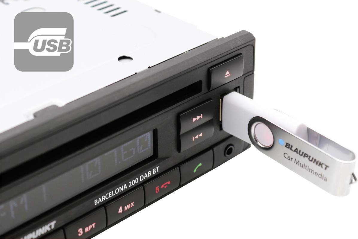 Blaupunkt Barcelona 200 DAB BT Autoradio Bluetooth®-Freisprecheinrichtung, DAB+ Tuner