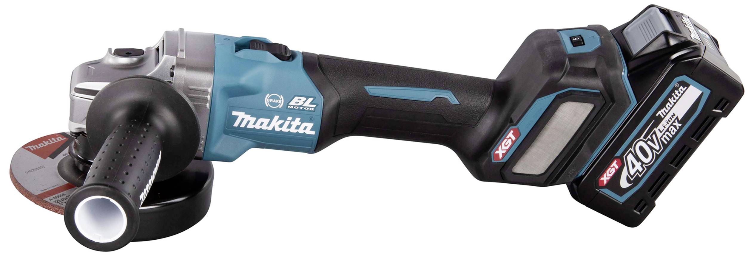 Makita GA023GM201 Akku-Winkelschleifer 125mm inkl. 2. Akku, inkl. Ladegerät, inkl. Koffer 40V 4Ah