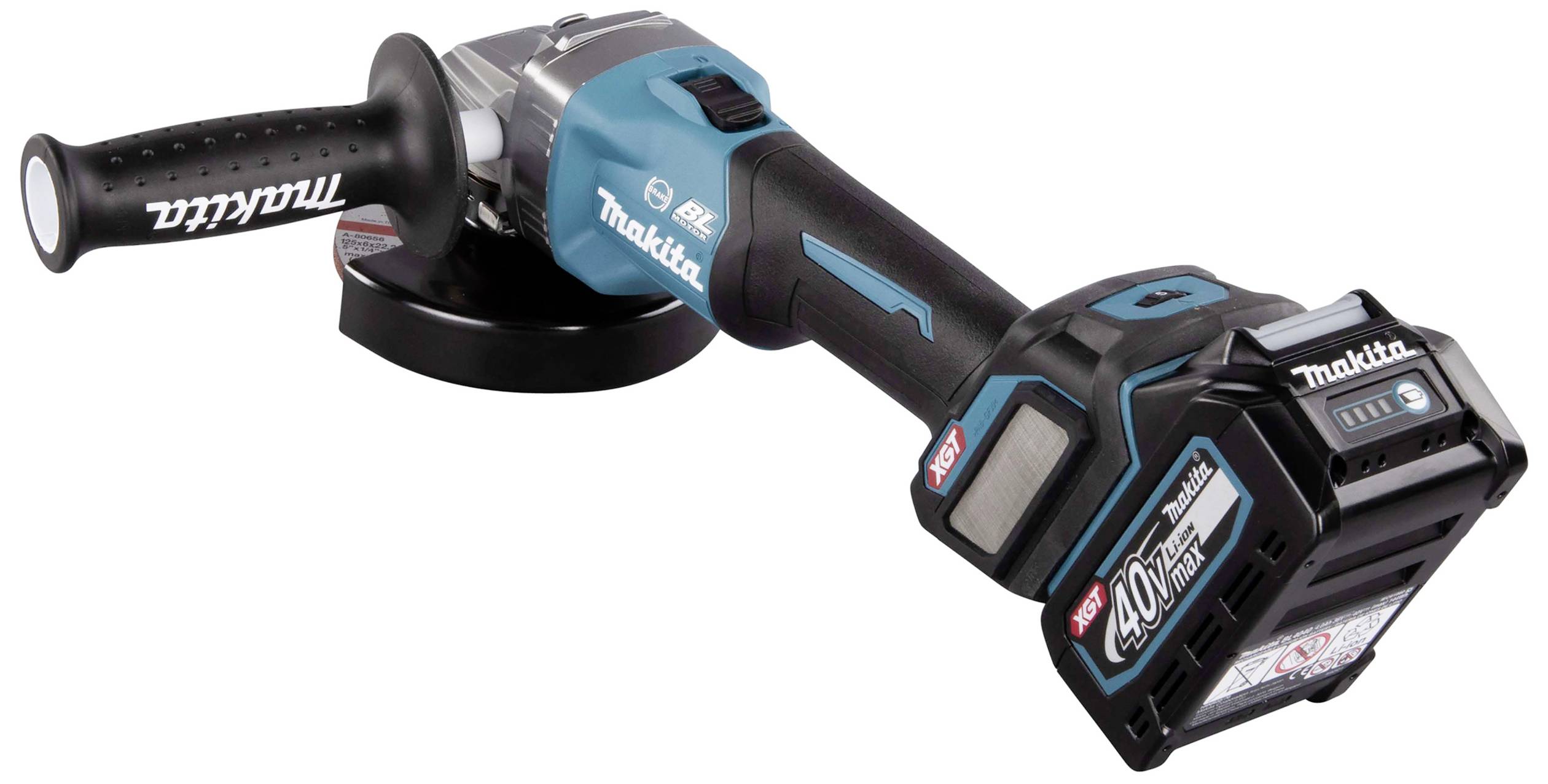 Makita GA023GM201 Akku-Winkelschleifer 125mm inkl. 2. Akku, inkl. Ladegerät, inkl. Koffer 40V 4Ah