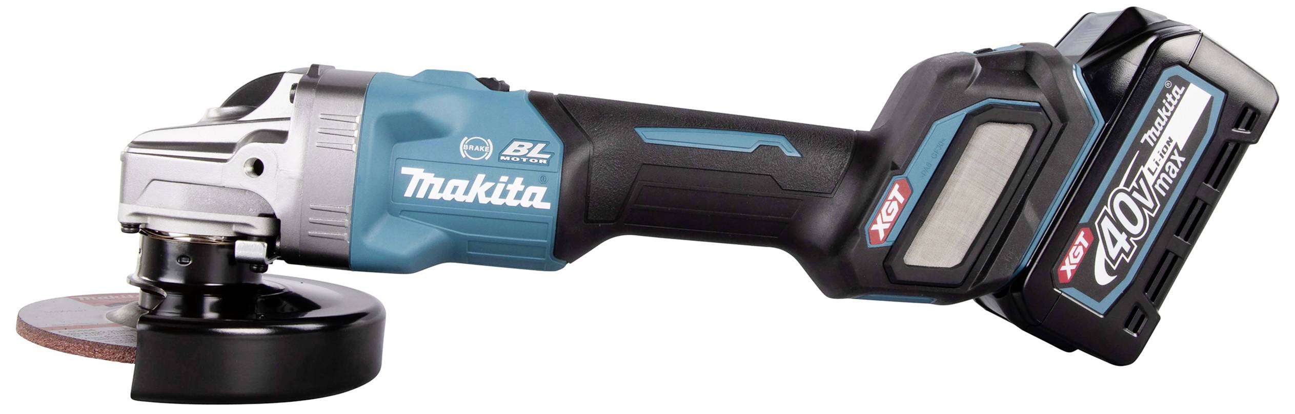Makita GA023GM201 Akku-Winkelschleifer 125mm inkl. 2. Akku, inkl. Ladegerät, inkl. Koffer 40V 4Ah