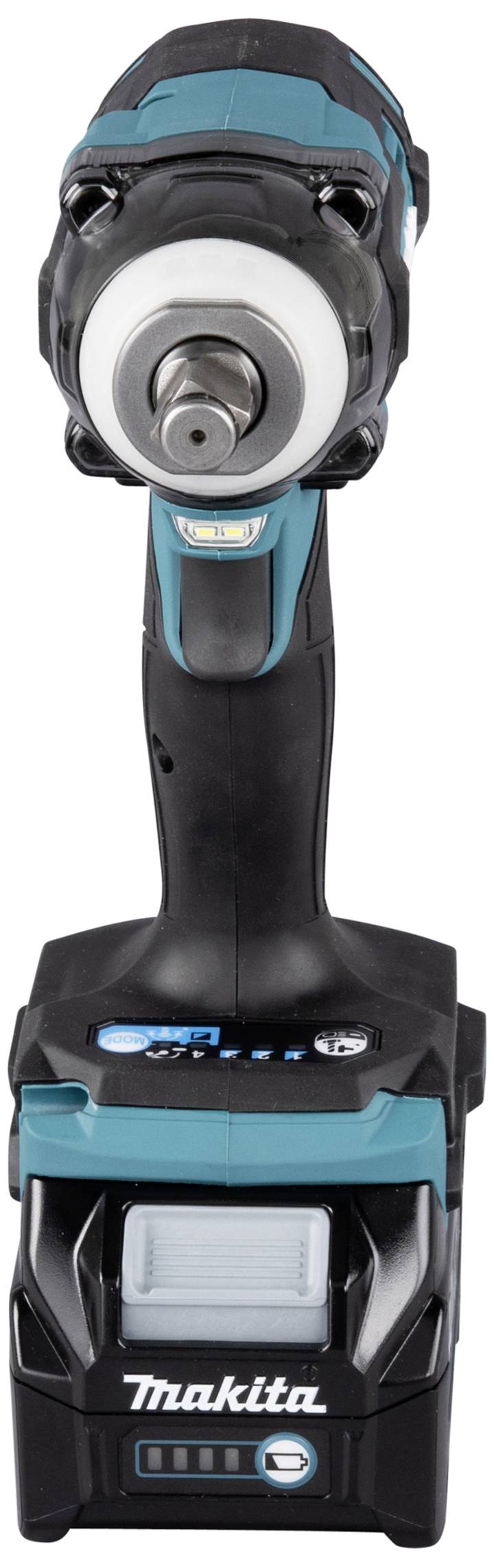 Akkuschrauber mit blau-schwarzem Gehäuse, ergonomischem Griff und Akku-Ladeanzeige, ideal für Heimwerkerprojekte.