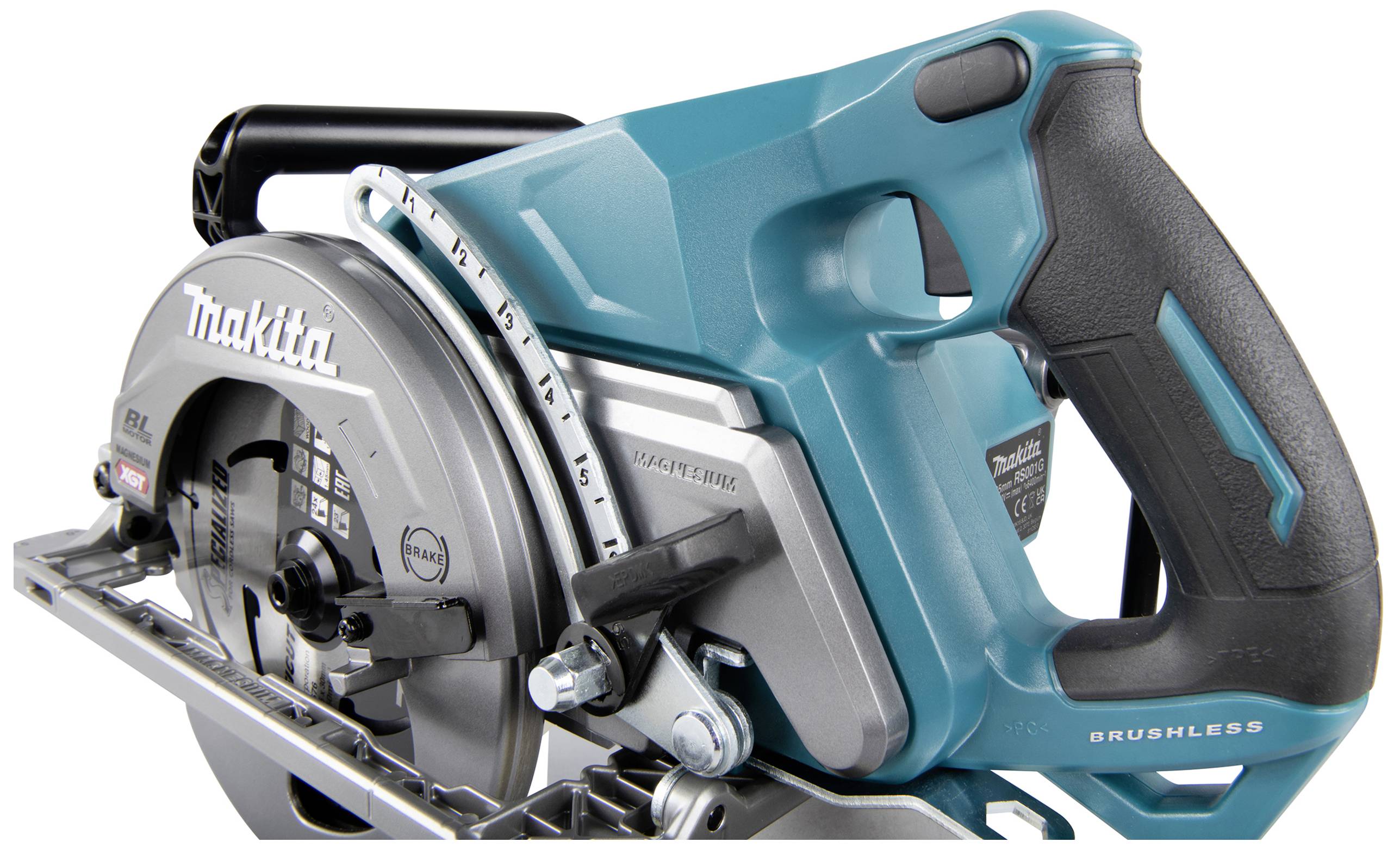 Makita Akku-Handkreissäge Schnitttiefe max. (90°) 65mm ohne Akku 40V