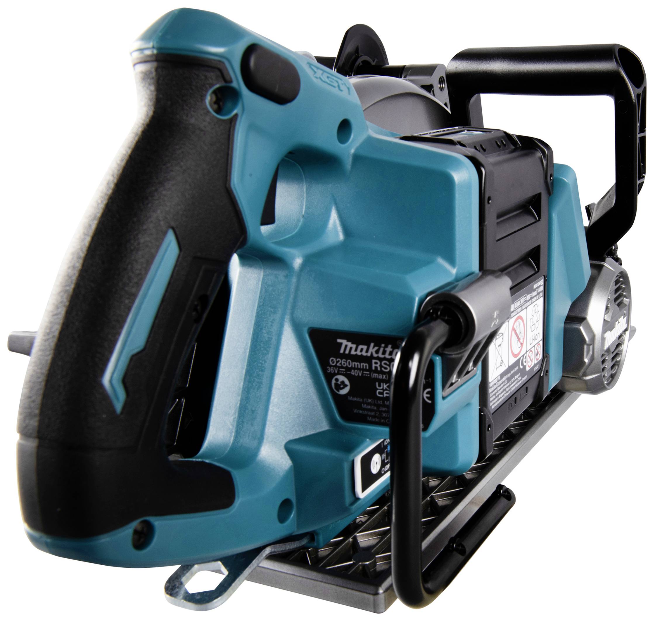 Elektrohandkreissäge in Nahaufnahme, blau-schwarz, kompakt mit ergonomischem Griff, geeignet für präzise Holzschnitte.