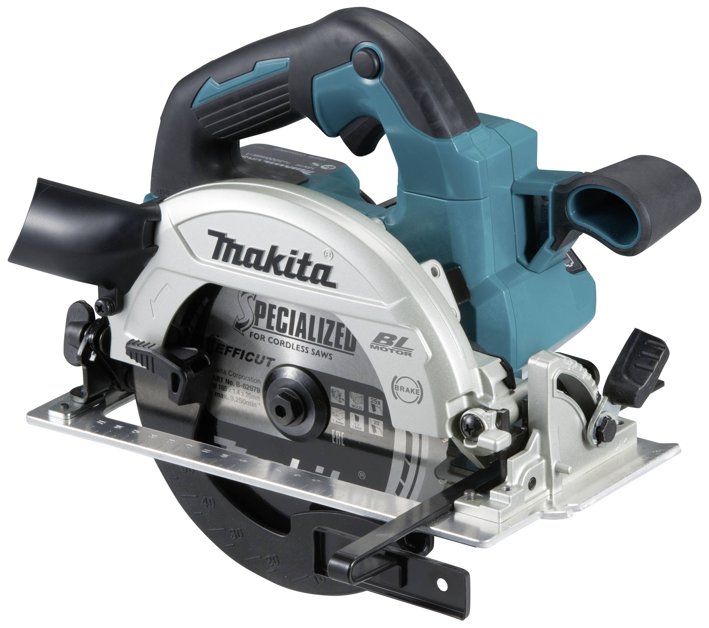 Makita Akku-Handkreissäge Schnitttiefe max. (90°) 57mm inkl. 2. Akku, inkl. Ladegerät, inkl. Koffer 18V 5.0Ah