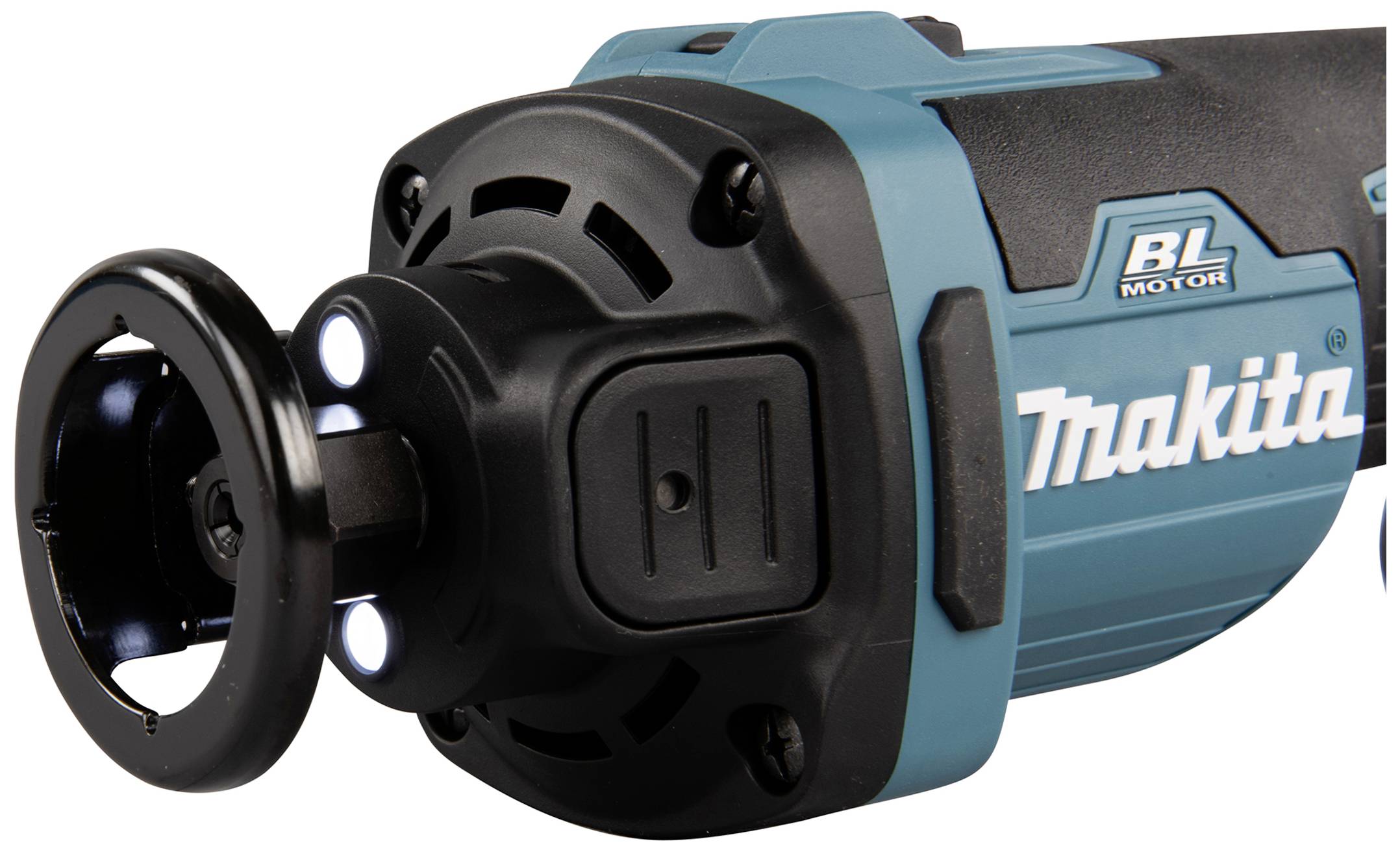 Ein kabelloses Elektrowerkzeug von Makita mit bürstenlosem Motor, geeignet für präzise Schneidarbeiten.