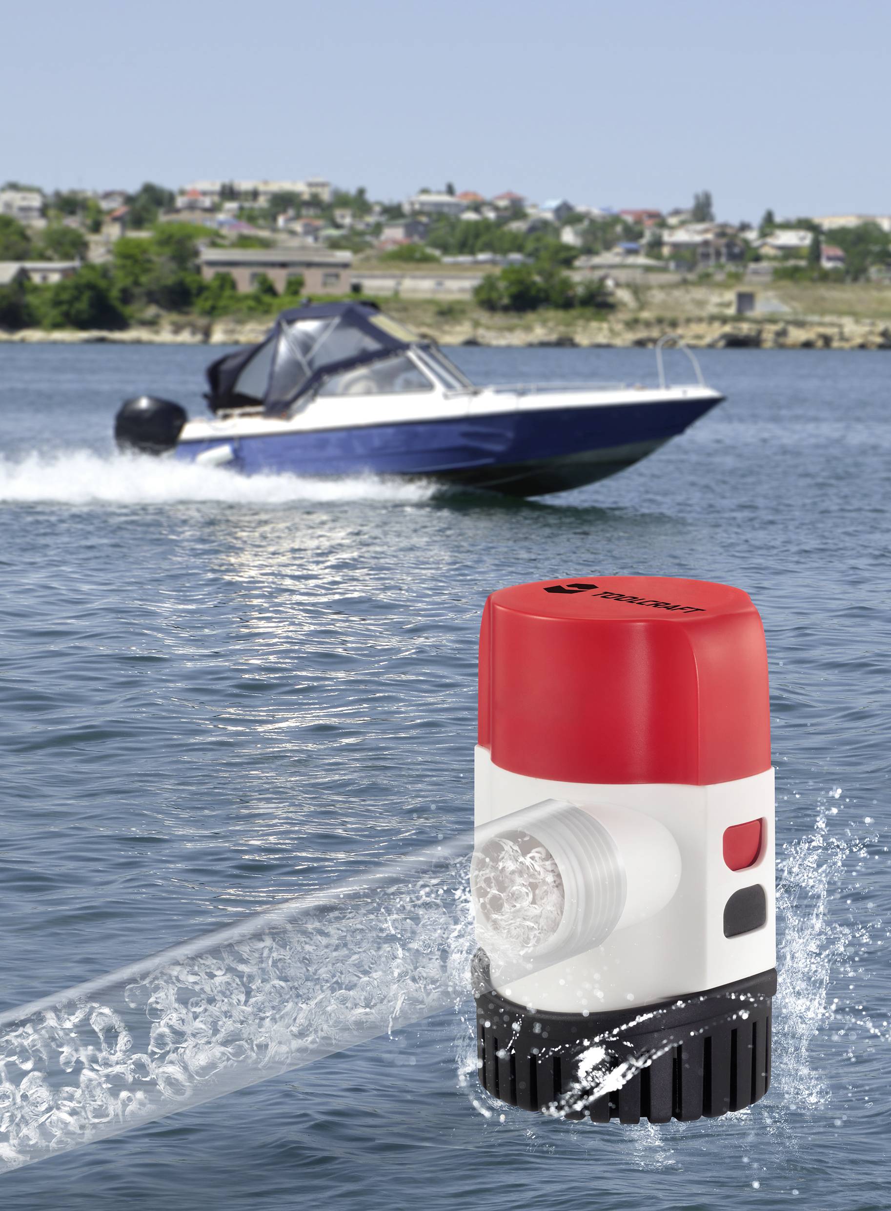 TOOLCRAFT TO-7159164 Niedervolt-Tauchpumpe 3028 l/h 12 V/DC