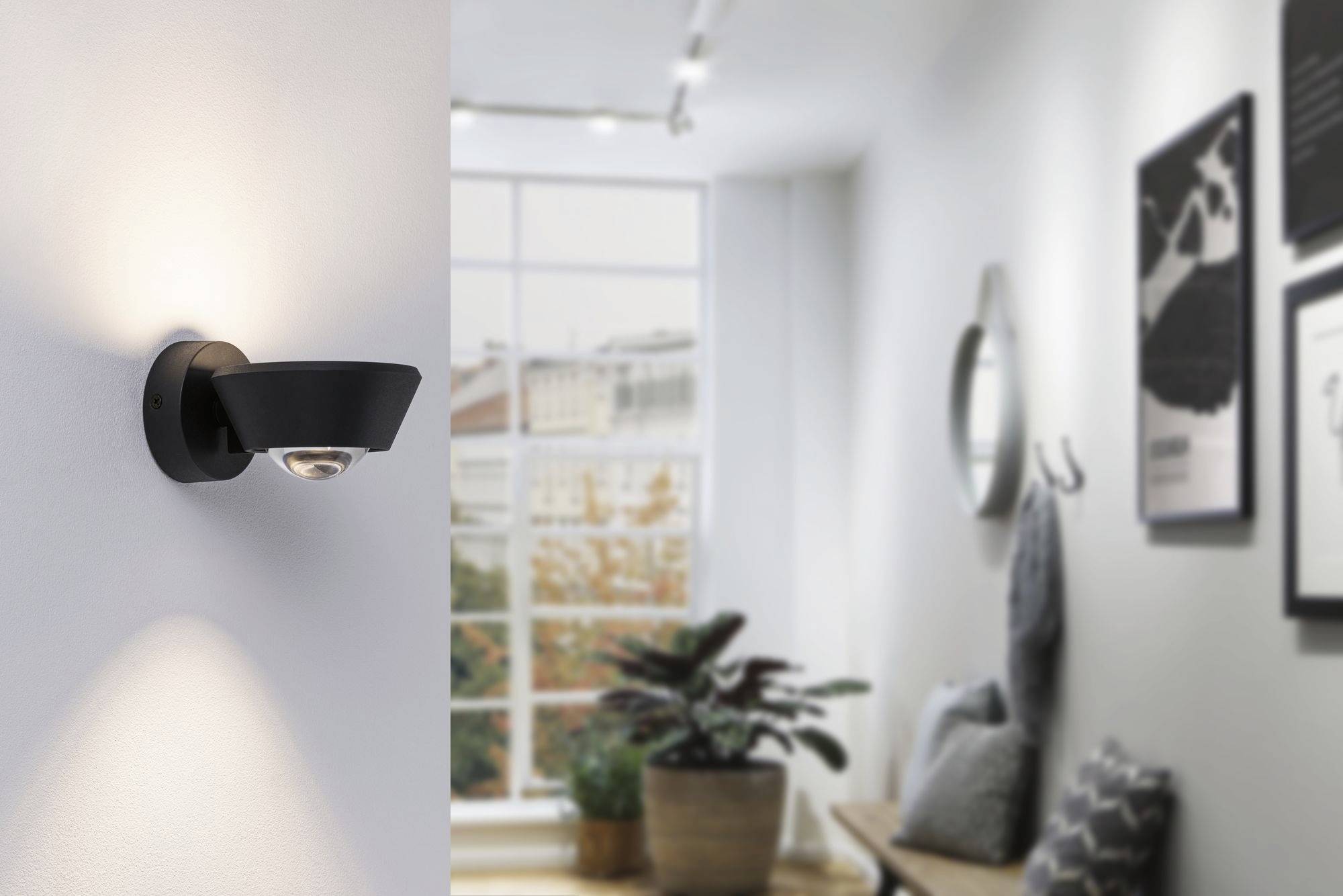 Paulmann 79769 Wandstrahler LED fest eingebaut 9W LED Schwarz