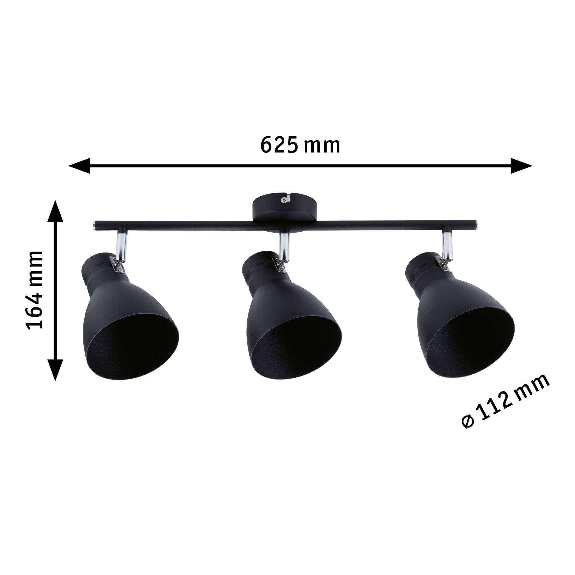 Paulmann 66761 Deckenstrahler E27 Schwarz