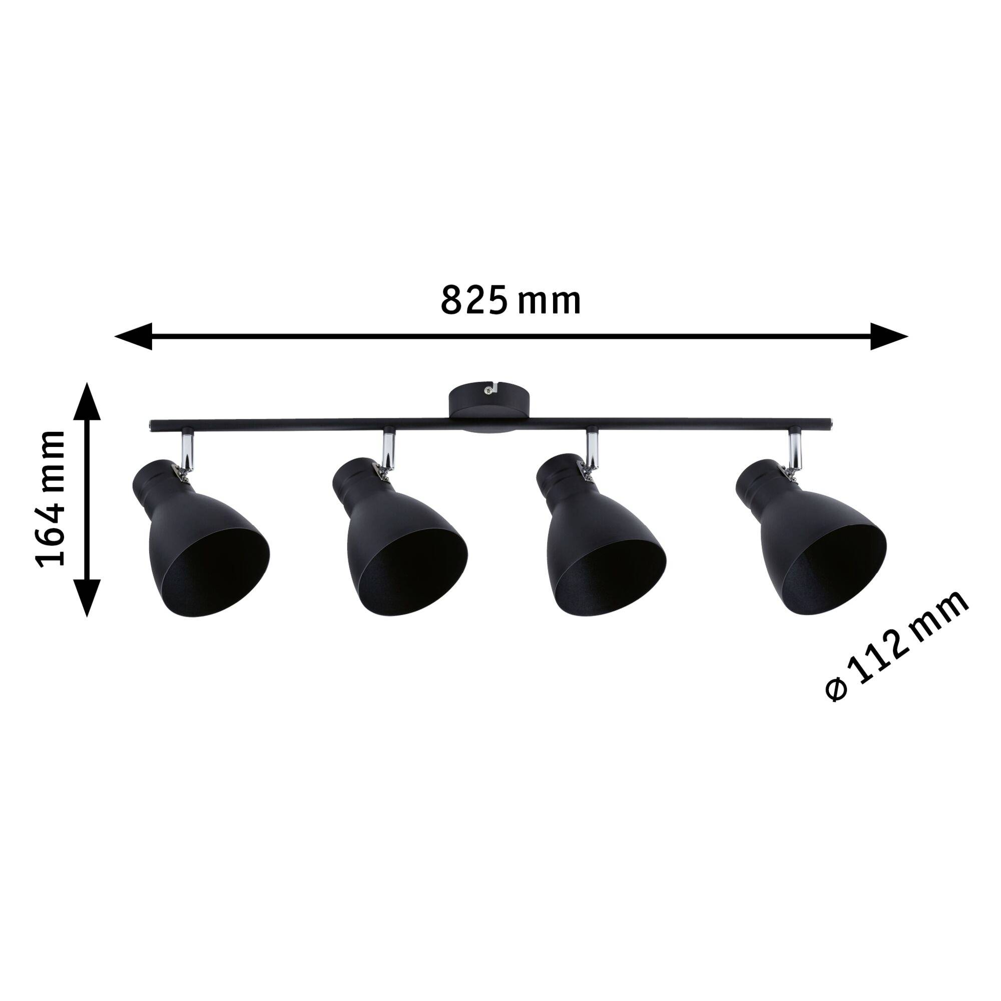 Paulmann 66762 Deckenstrahler E27 Schwarz