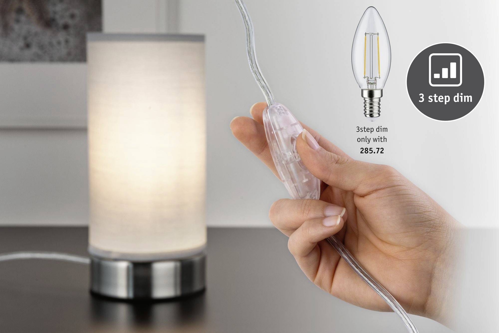 Paulmann 77058 Tischlampe E14 Weiß