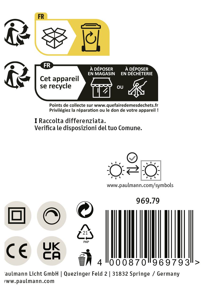 Paulmann Hochvolt-Schienensystem-Leuchte URail E27 Schwarz