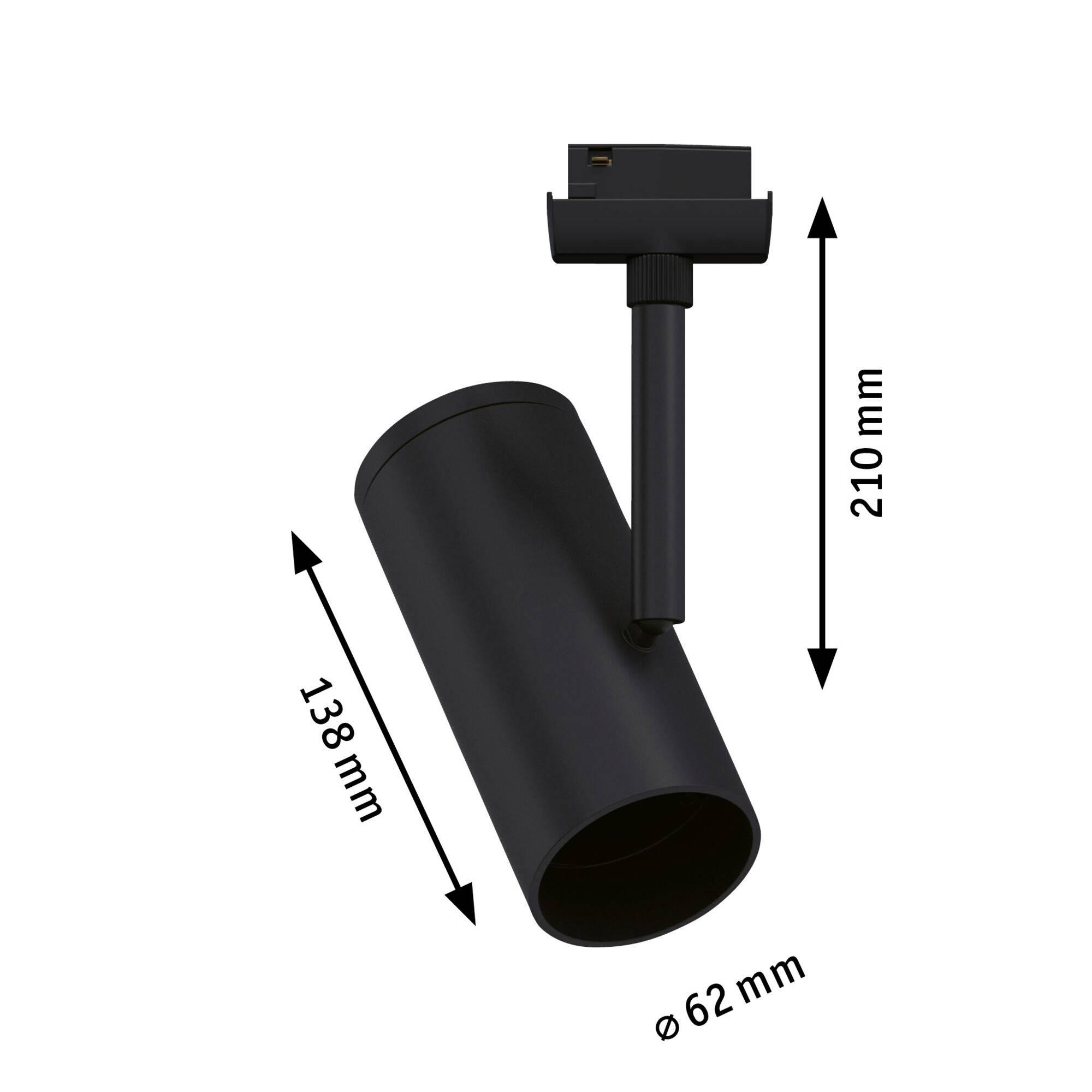 Paulmann Hochvolt-Schienensystem-Leuchte URail E27 Schwarz