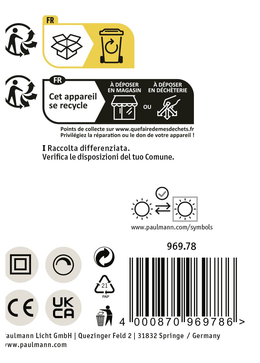 Paulmann Hochvolt-Schienensystem-Leuchte URail E27 Weiß