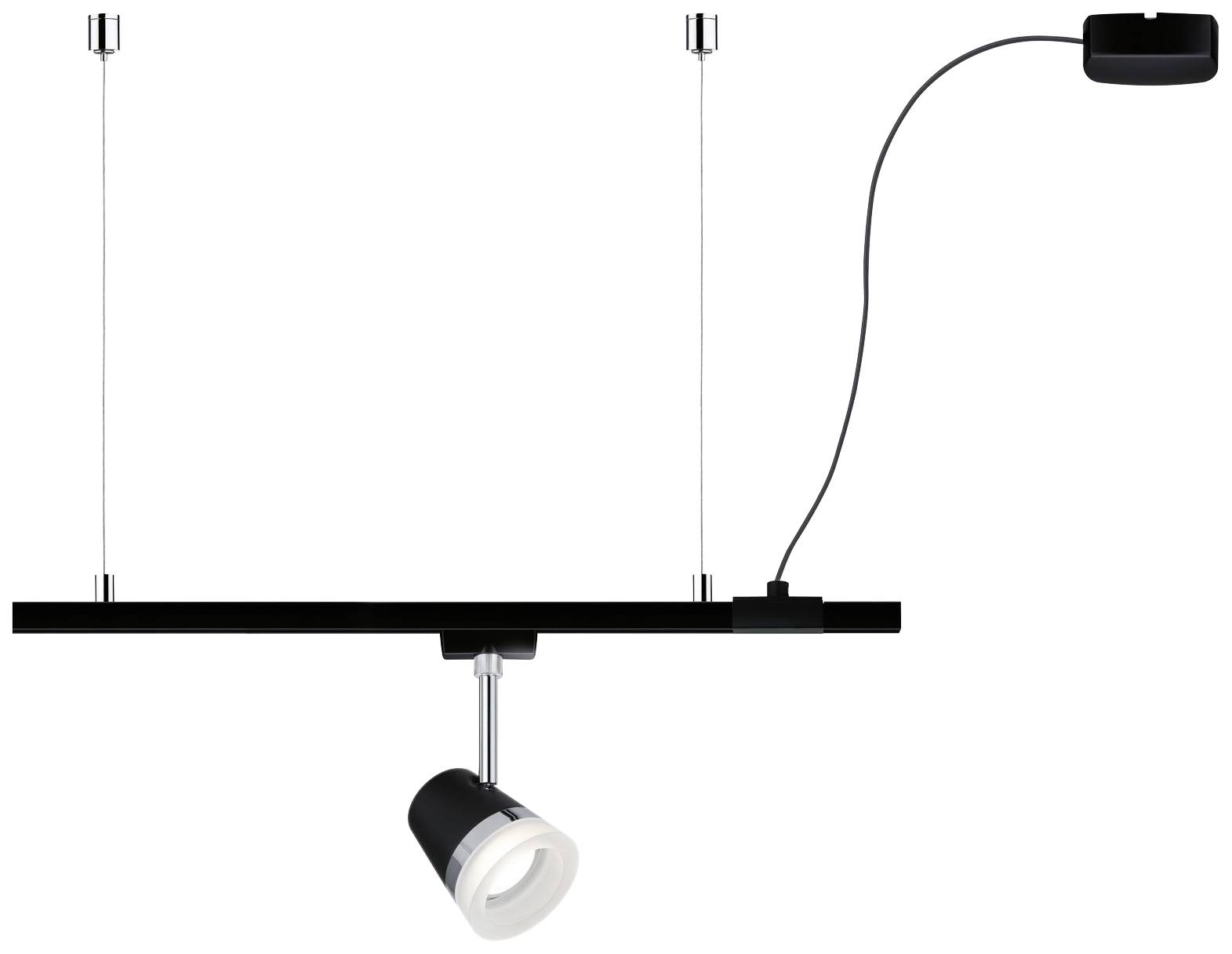 Paulmann 95418 Hochvolt-Schienensystem-Komponente Stromeinspeisung Schwarz (matt)