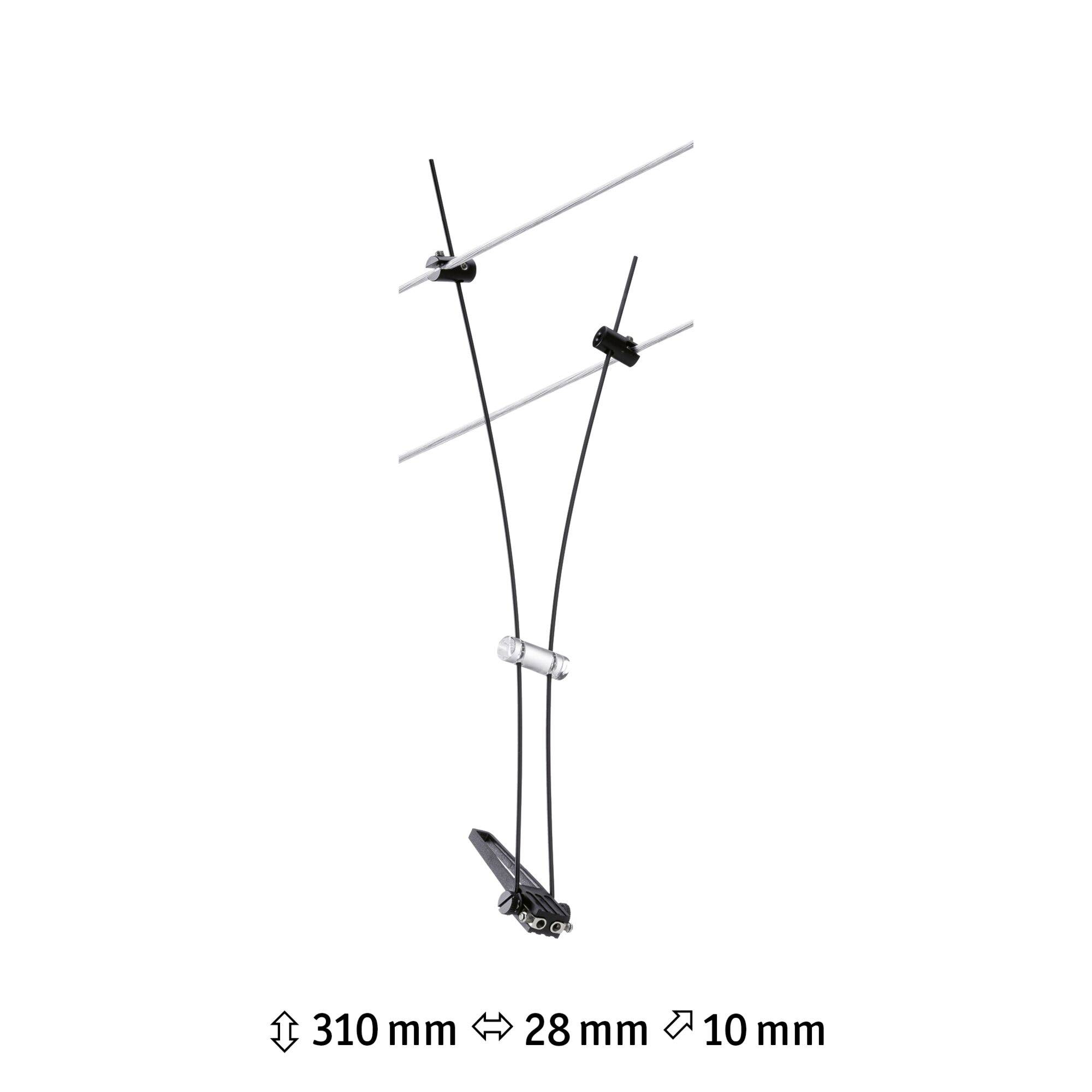 Paulmann Niedervolt-Seilsystem-Leuchte GU5.3 Schwarz (matt)