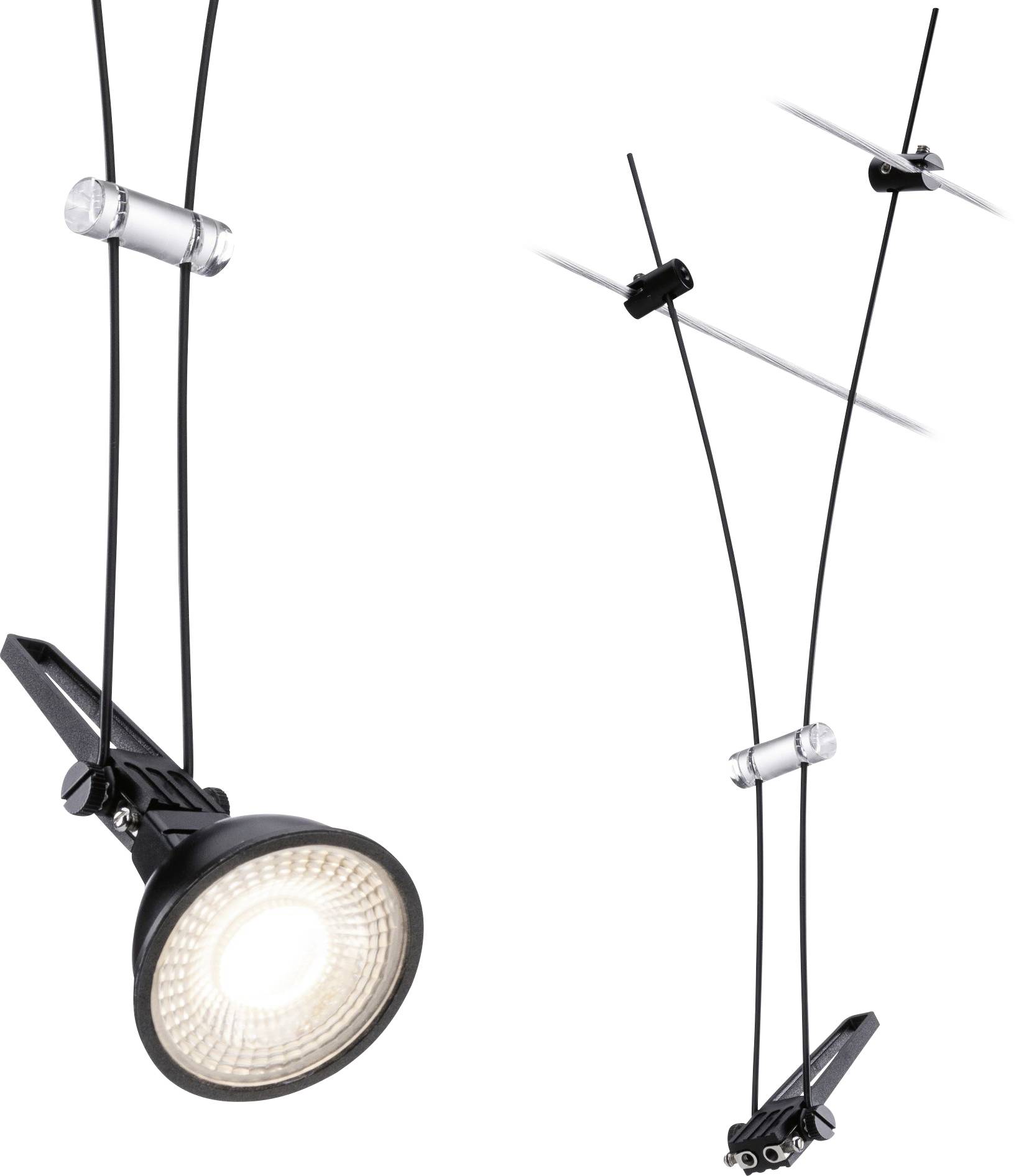 Paulmann Niedervolt-Seilsystem-Leuchte GU5.3 Schwarz (matt)