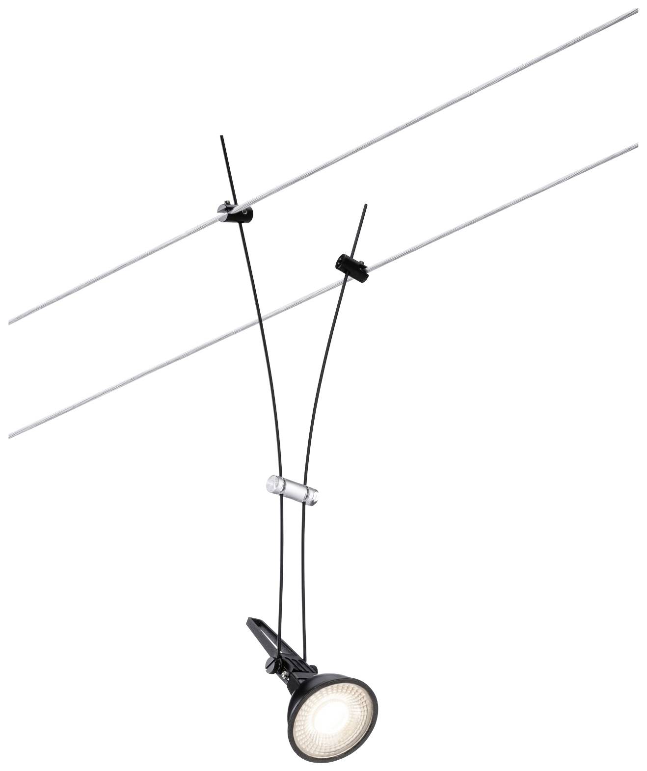 Paulmann Niedervolt-Seilsystem-Leuchte GU5.3 Schwarz (matt)