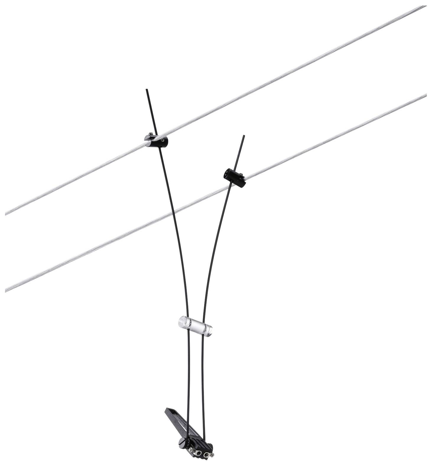 Paulmann Niedervolt-Seilsystem-Leuchte GU5.3 Schwarz (matt)