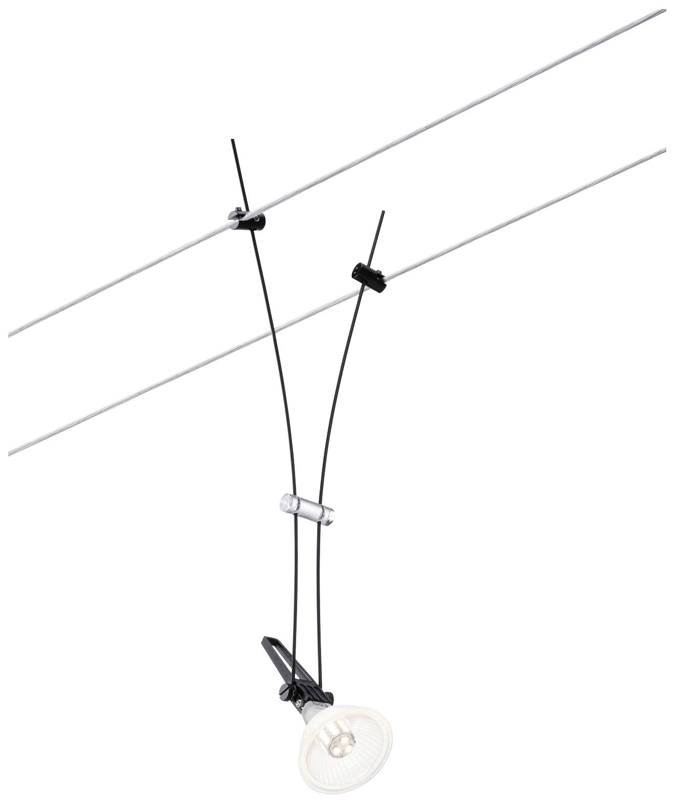 Paulmann Niedervolt-Seilsystem-Leuchte GU5.3 Schwarz (matt)