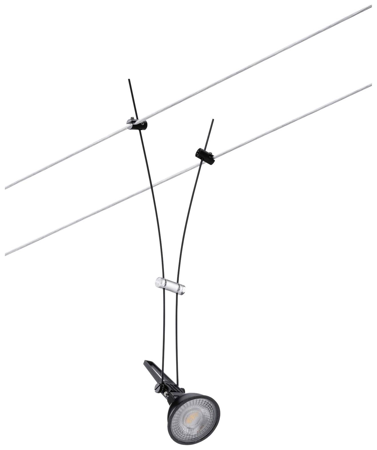 Paulmann Niedervolt-Seilsystem-Leuchte GU5.3 Schwarz (matt)